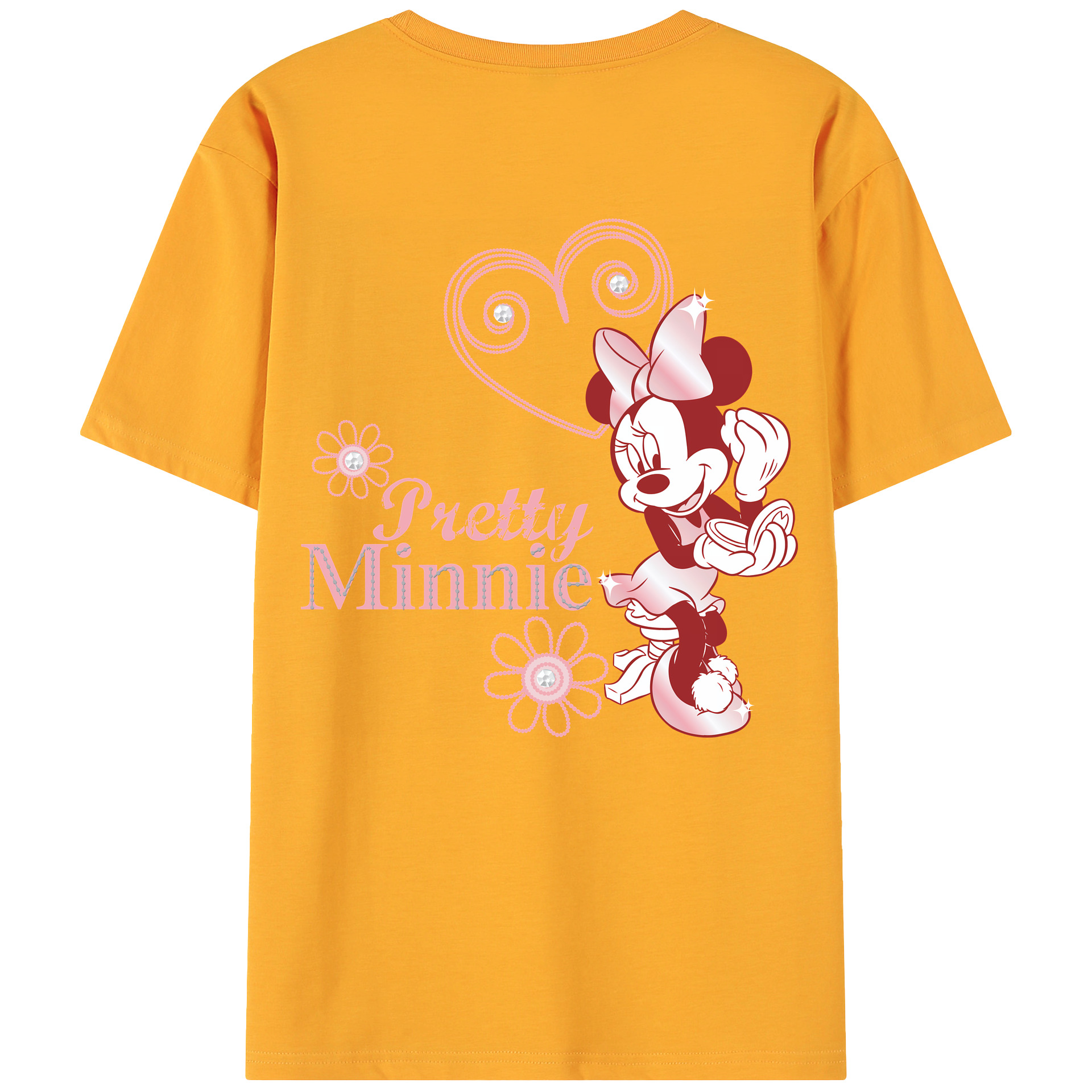 （画像用） ミッキーマウス Mickey Mouse 綿100％ メンズ半袖Tシャツ（バックプリント） 通気性