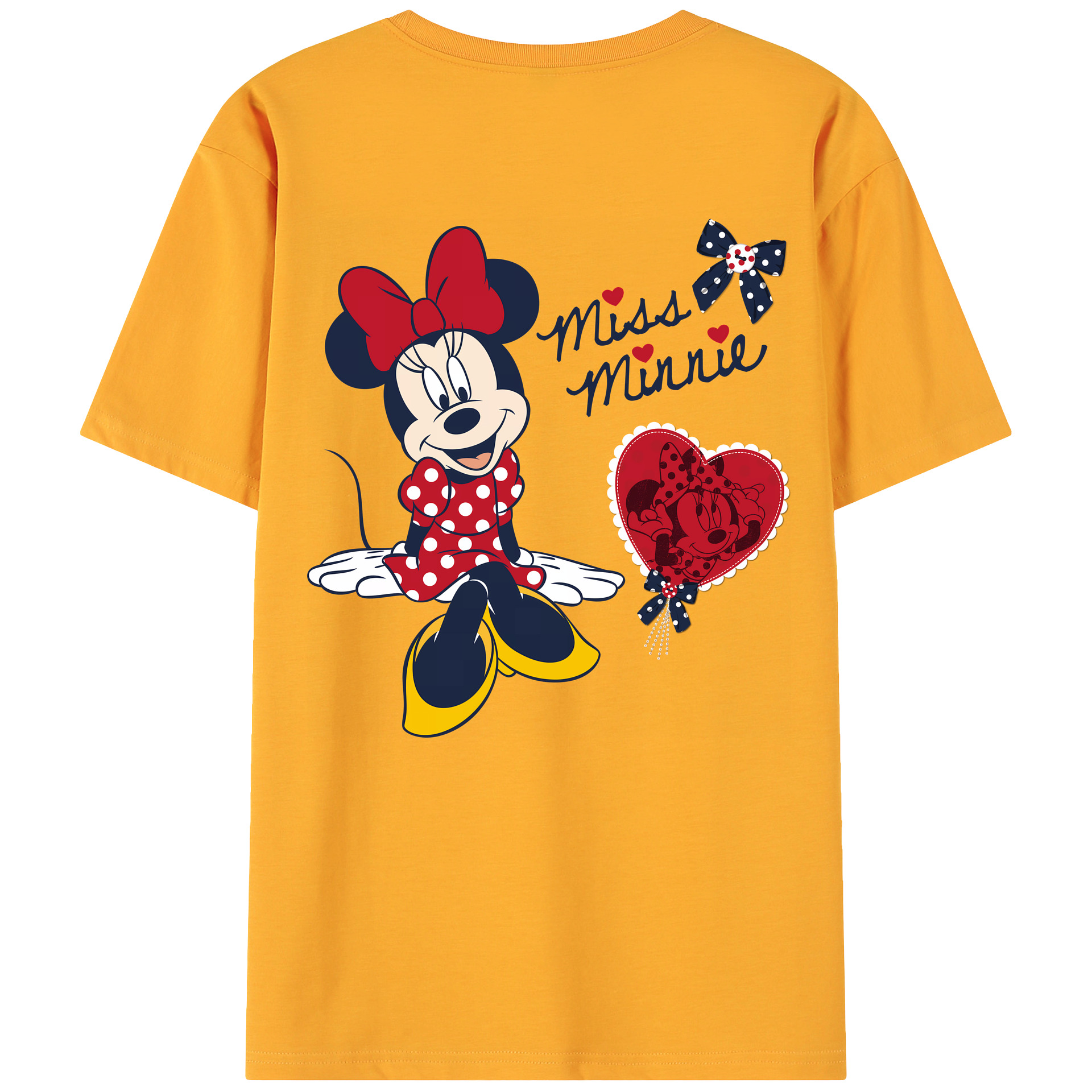 （画像用） ミッキーマウス Mickey Mouse 綿100％ メンズ半袖Tシャツ（バックプリント） 通気性