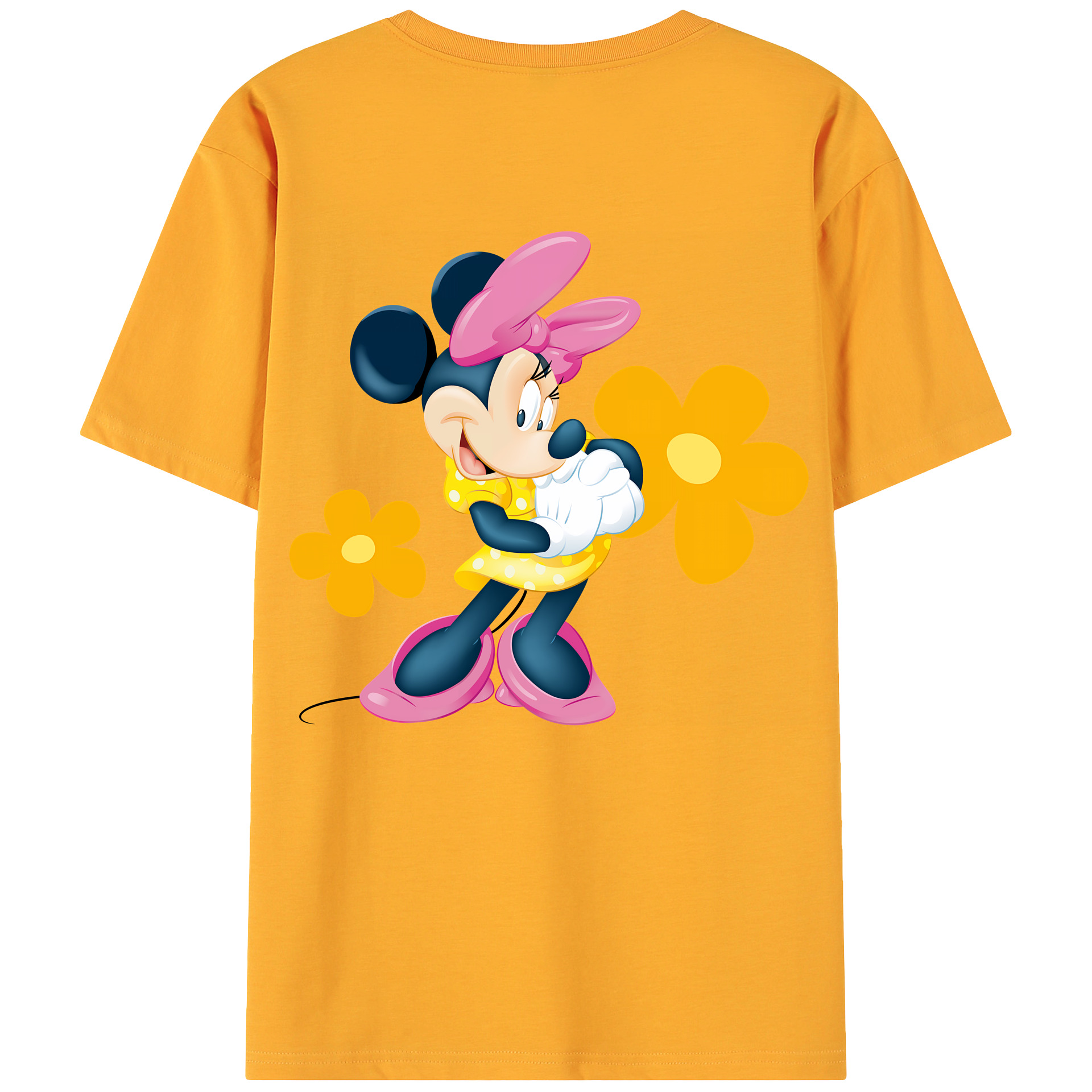 （画像用） ミッキーマウス Mickey Mouse 綿100％ メンズ半袖Tシャツ（バックプリント） 通気性