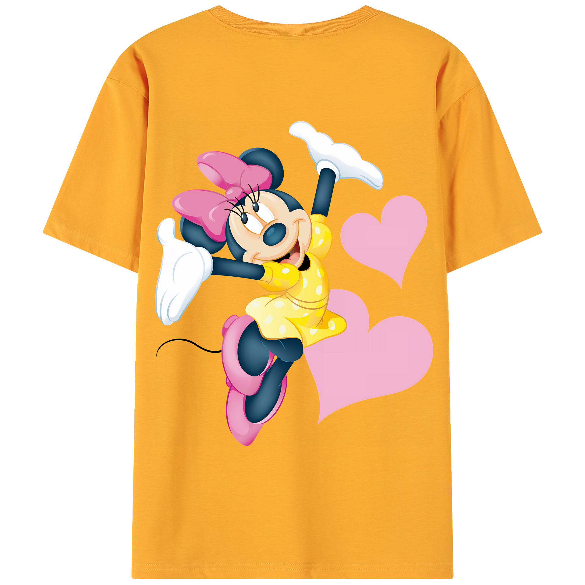 （画像用） ミッキーマウス Mickey Mouse 綿100％ メンズ半袖Tシャツ（バックプリント） 通気性