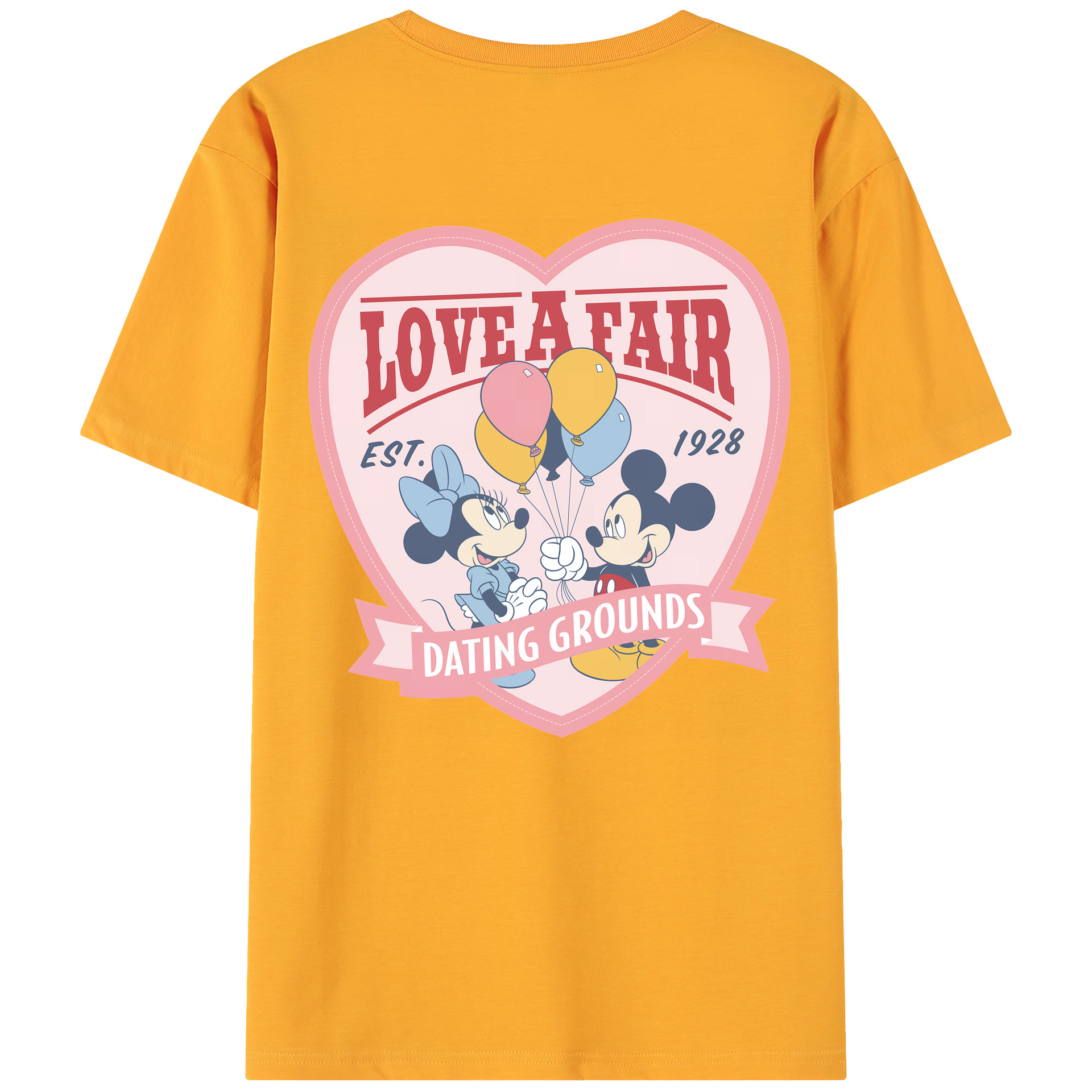 （画像用） ミッキーマウス Mickey Mouse 綿100％ メンズ半袖Tシャツ（バックプリント） 通気性