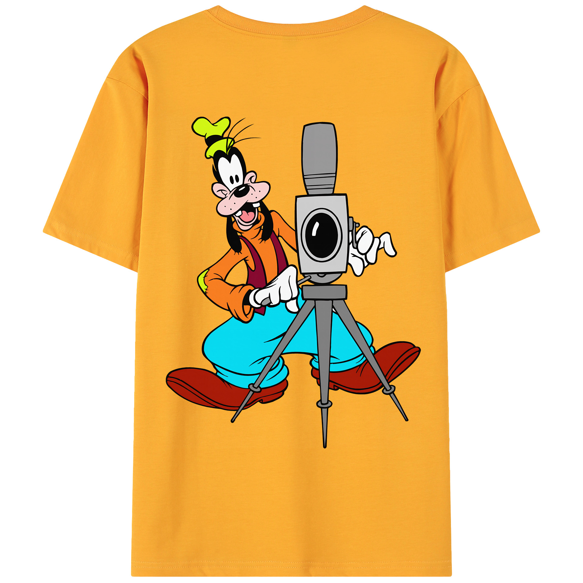 （画像用） ミッキーマウス Mickey Mouse 綿100％ メンズ半袖Tシャツ（バックプリント） 通気性