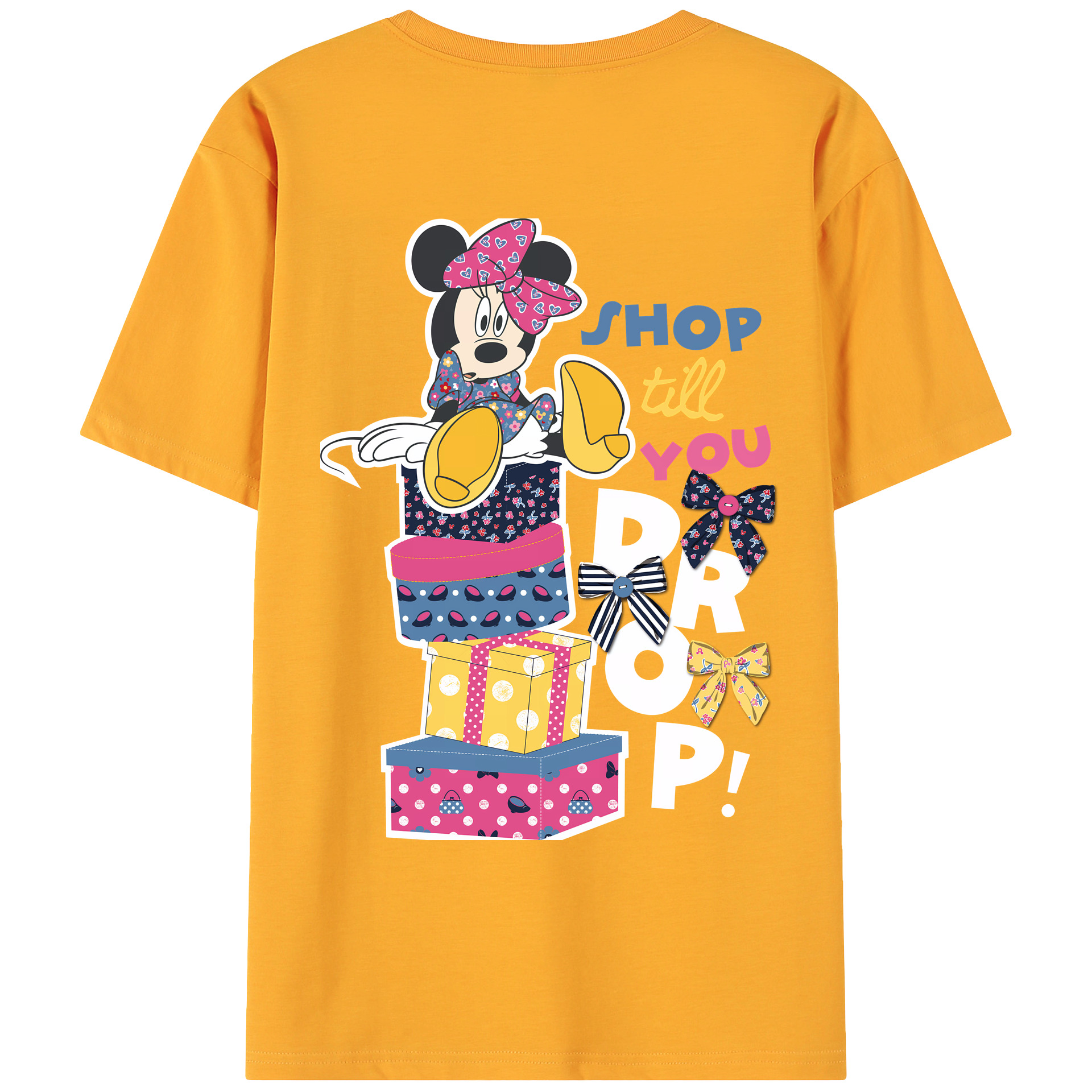 ミッキーマウス Mickey Mouse 綿100％ メンズ半袖Tシャツ（バックプリント） 通気性