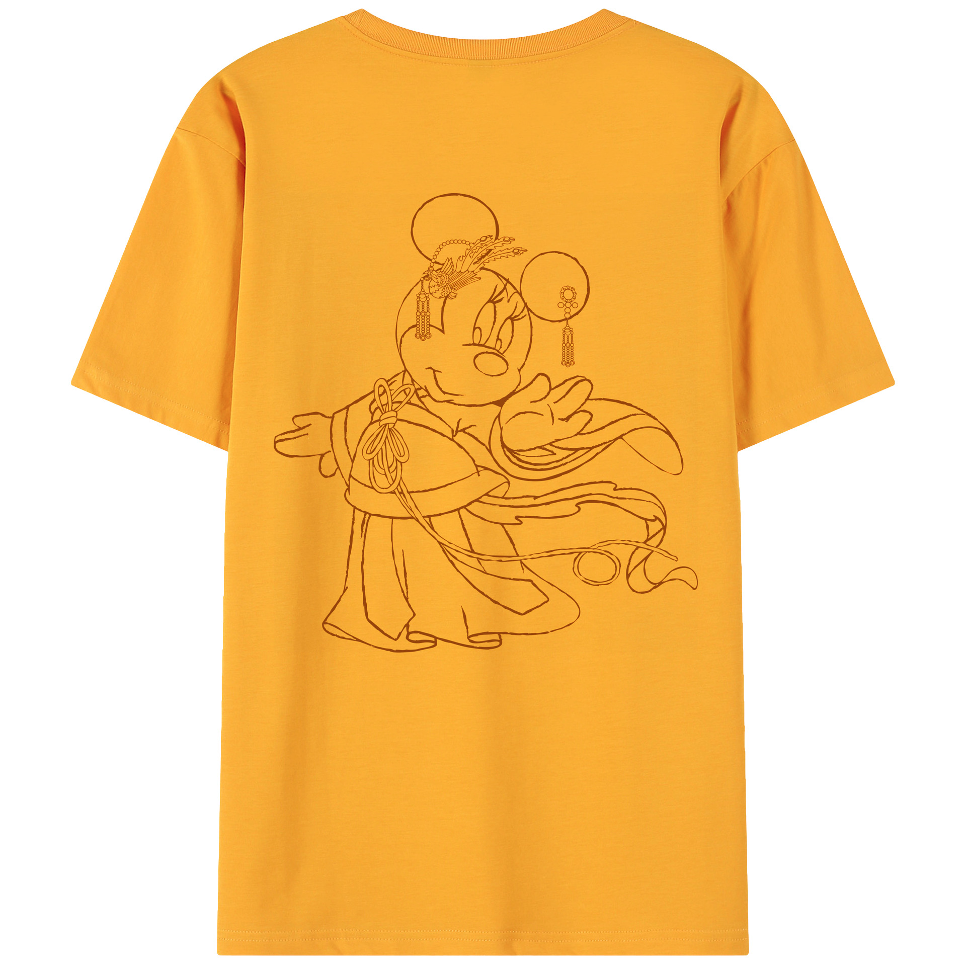 ミッキーマウス Mickey Mouse 綿100％ メンズ半袖Tシャツ（バックプリント） 通気性