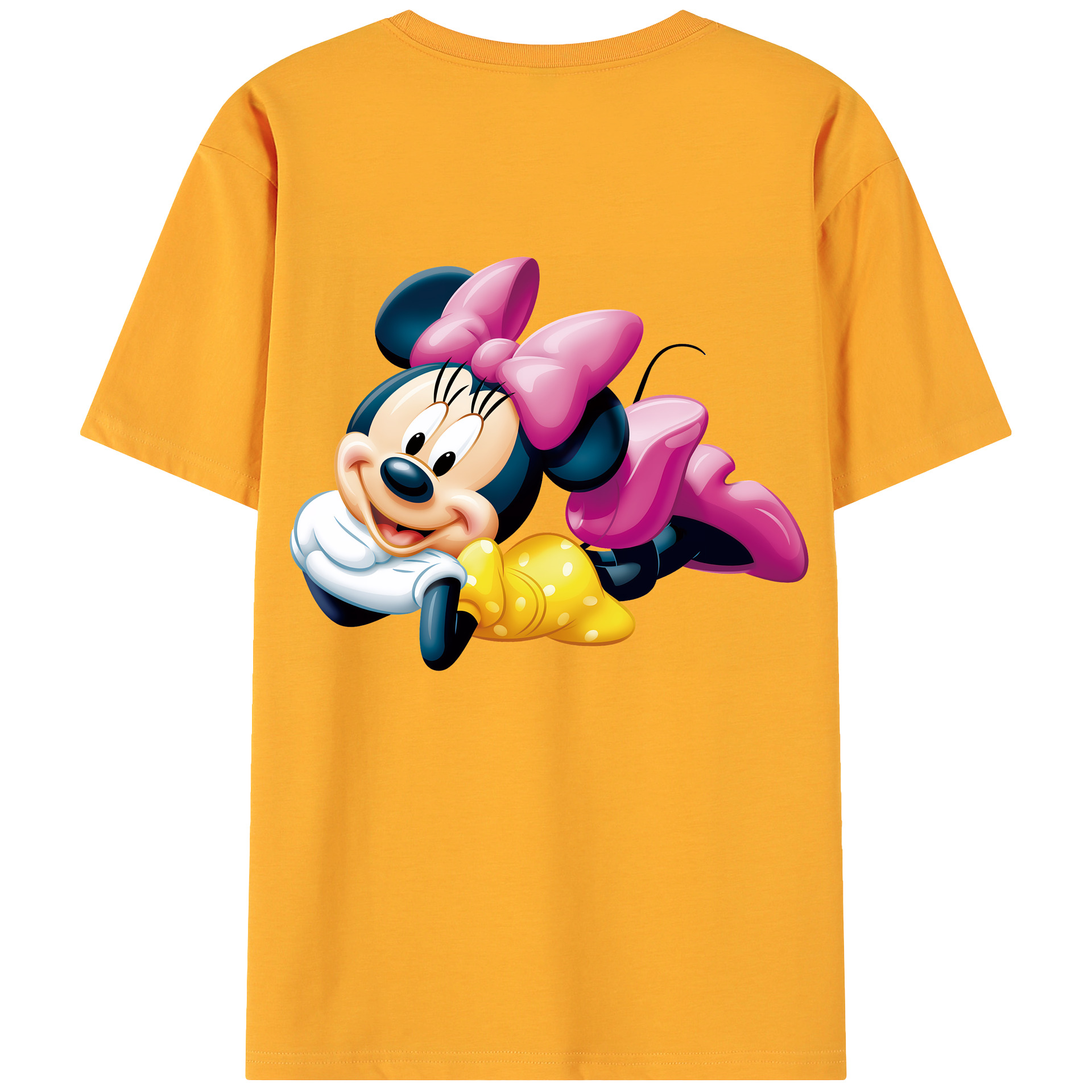 （画像用） ミッキーマウス Mickey Mouse 綿100％ メンズ半袖Tシャツ（バックプリント） 通気性