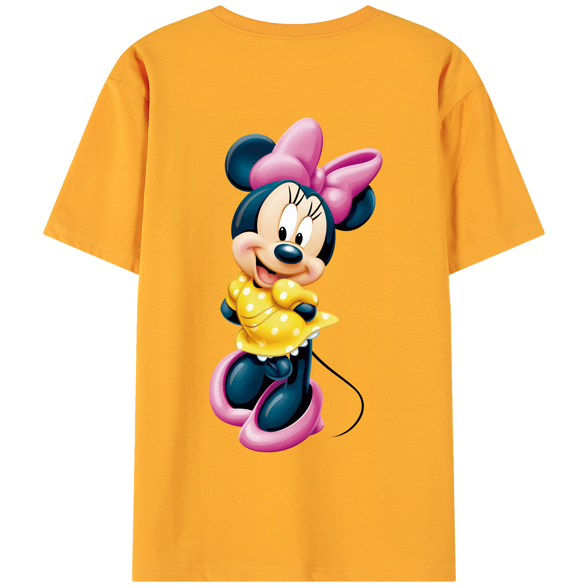 （画像用） ミッキーマウス Mickey Mouse 綿100％ メンズ半袖Tシャツ（バックプリント） 通気性