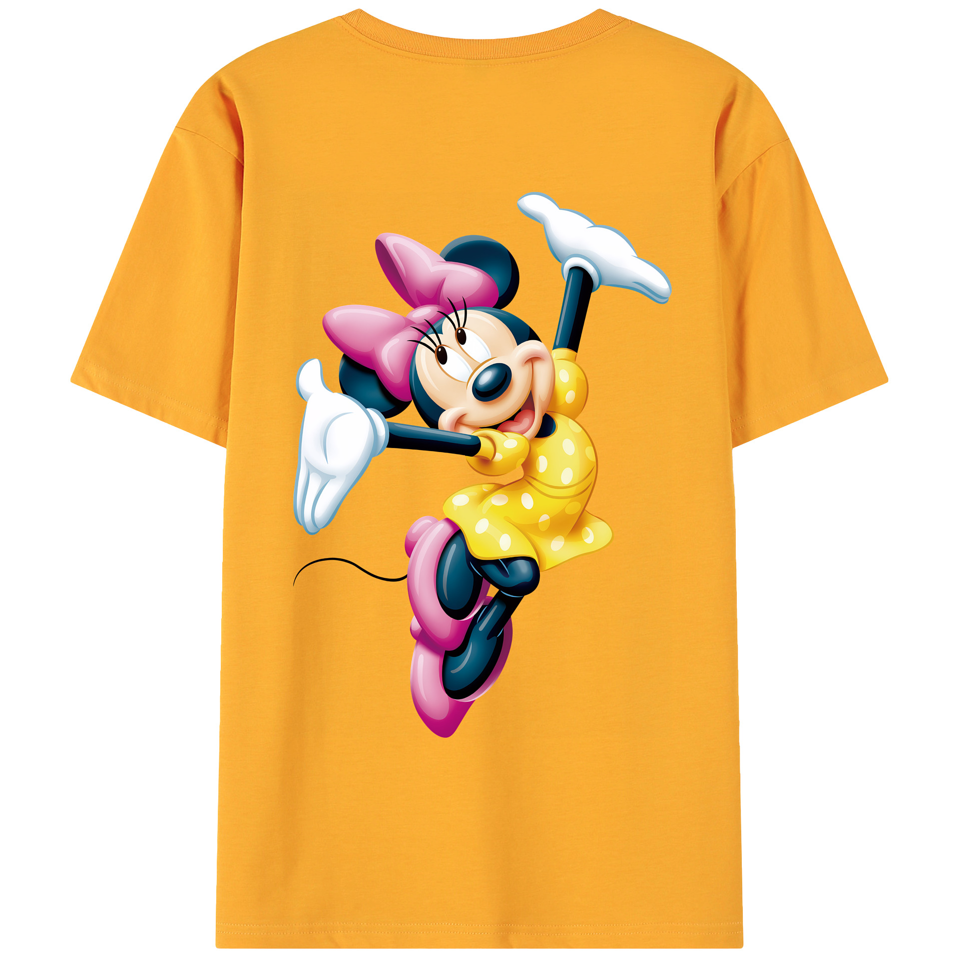 （画像用） ミッキーマウス Mickey Mouse 綿100％ メンズ半袖Tシャツ（バックプリント） 通気性