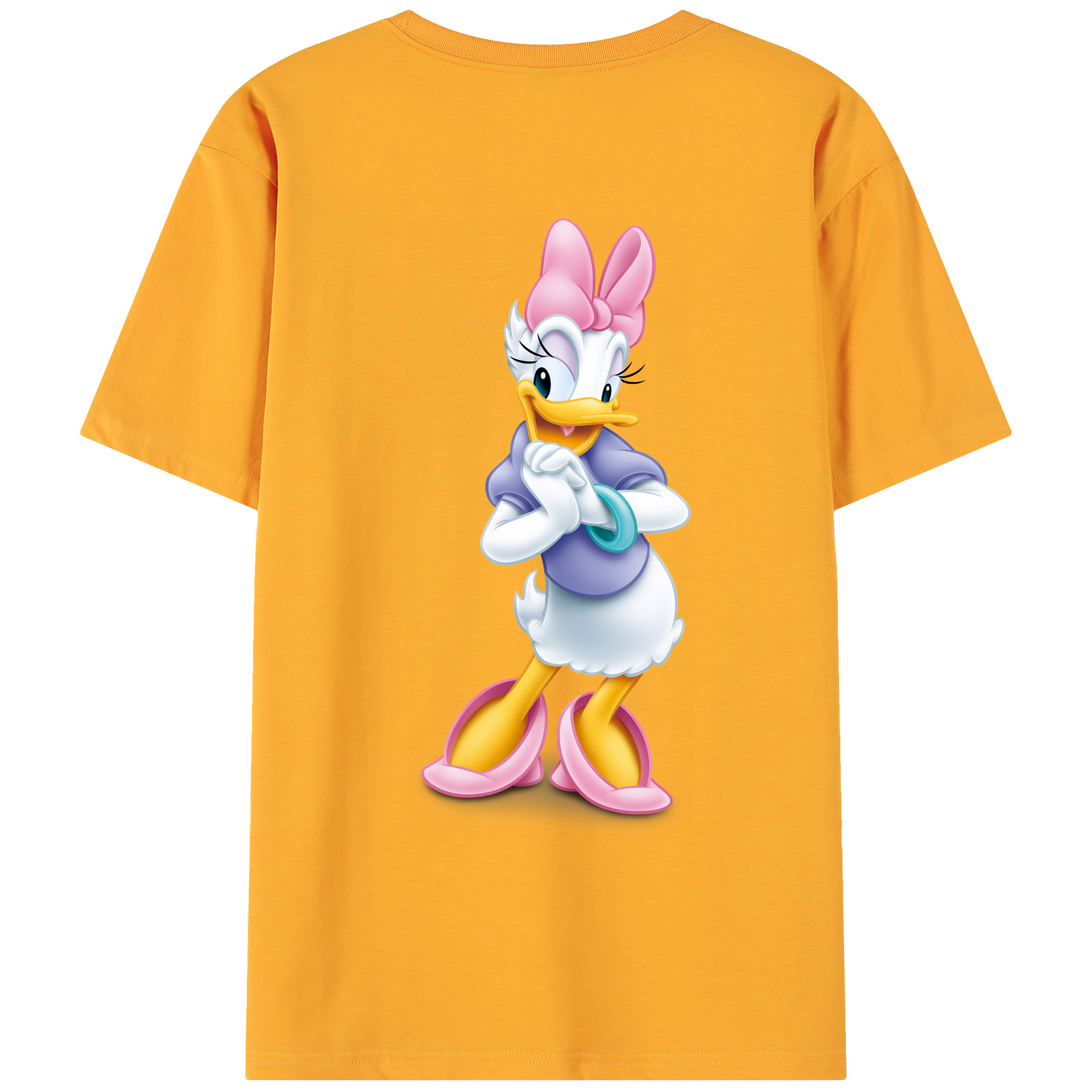 （画像用） ミッキーマウス Mickey Mouse 綿100％ メンズ半袖Tシャツ（バックプリント） 通気性