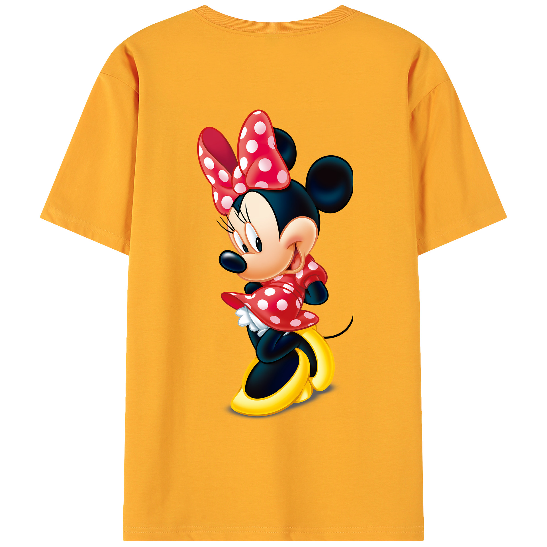 （画像用） ミッキーマウス Mickey Mouse 綿100％ メンズ半袖Tシャツ（バックプリント） 通気性