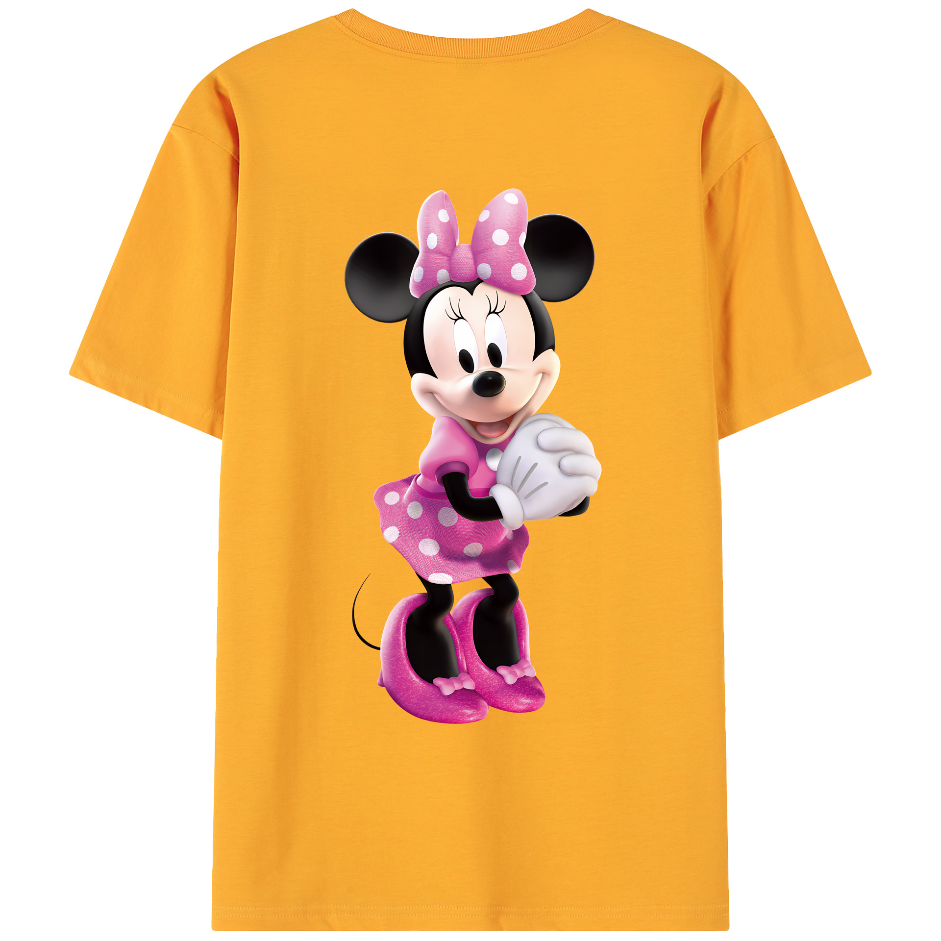 （画像用） ミッキーマウス Mickey Mouse 綿100％ メンズ半袖Tシャツ（バックプリント） 通気性