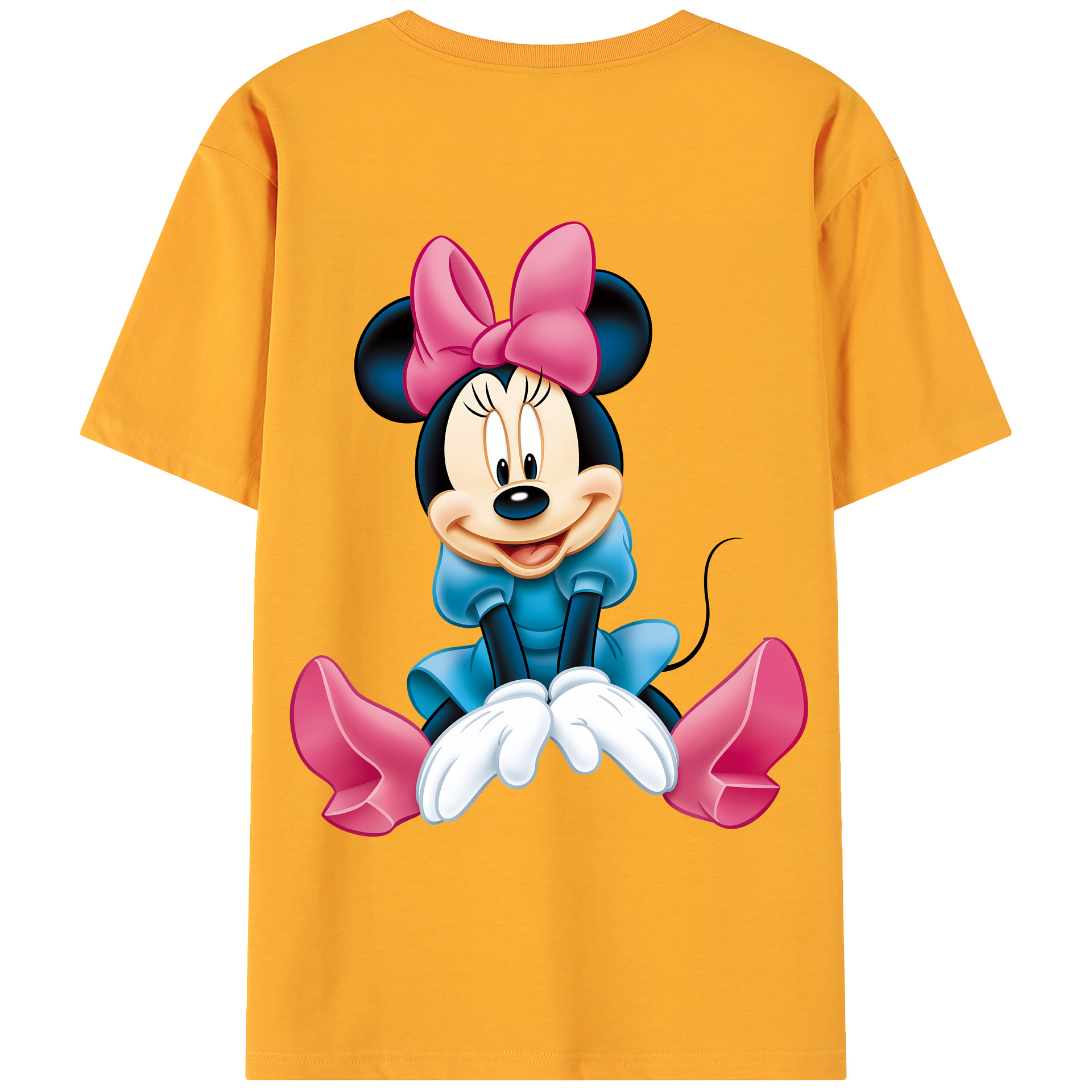 （画像用） ミッキーマウス Mickey Mouse 綿100％ メンズ半袖Tシャツ（バックプリント） 通気性