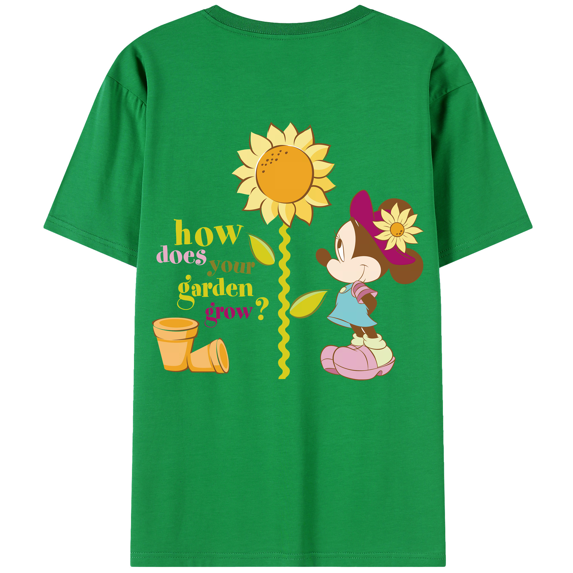 （画像用） ミッキーマウス Mickey Mouse 綿100％ メンズ半袖Tシャツ（バックプリント） 通気性
