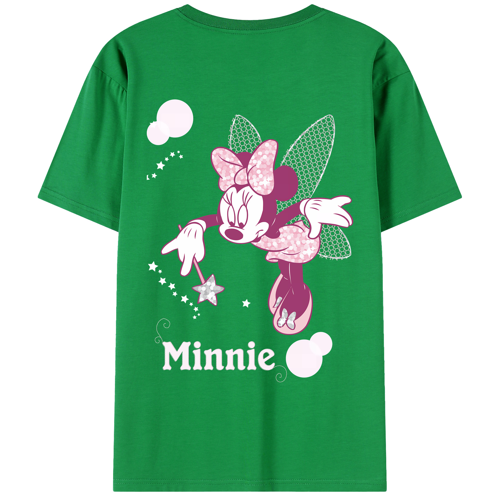 （画像用） ミッキーマウス Mickey Mouse 綿100％ メンズ半袖Tシャツ（バックプリント） 通気性