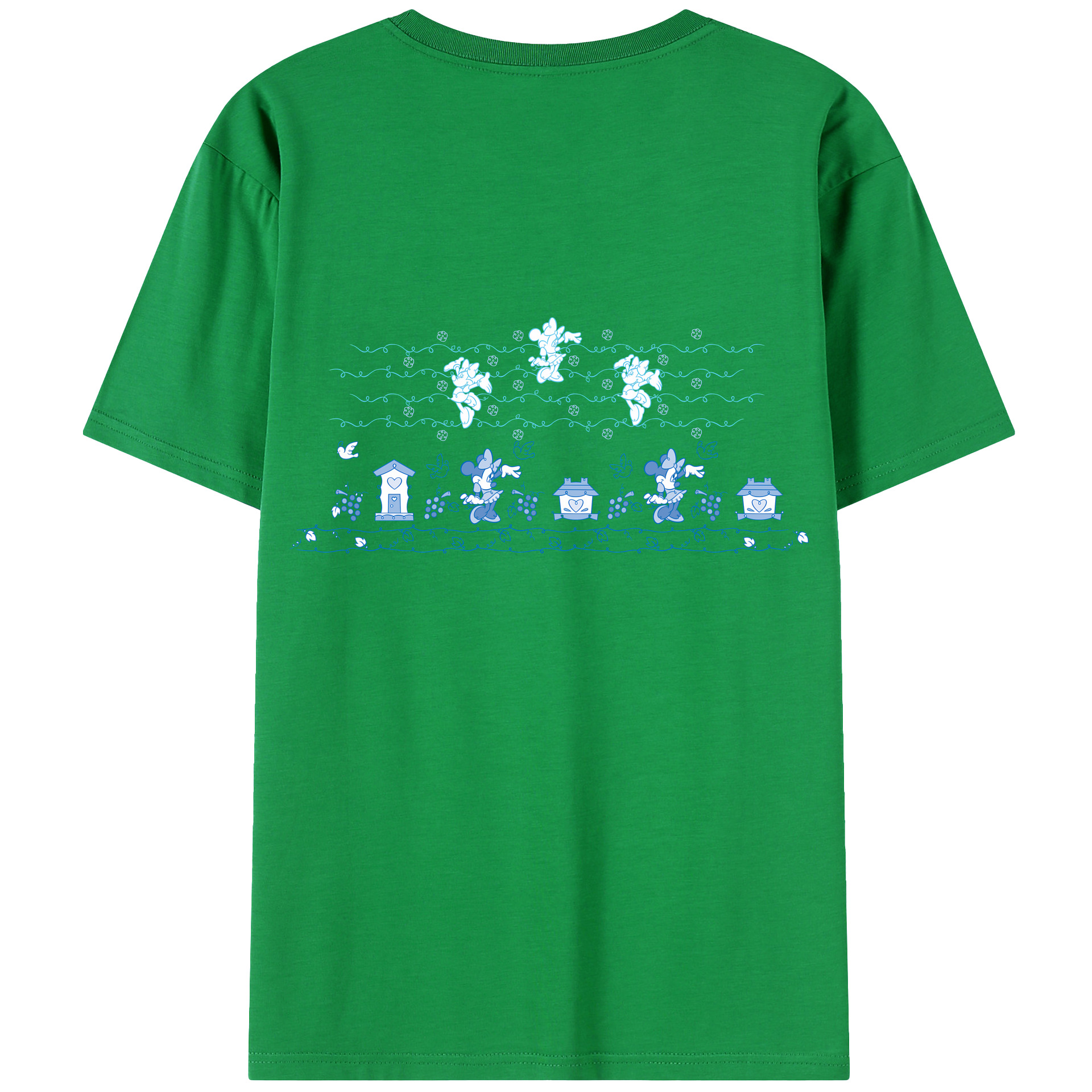 （画像用） ミッキーマウス Mickey Mouse 綿100％ メンズ半袖Tシャツ（バックプリント） 通気性