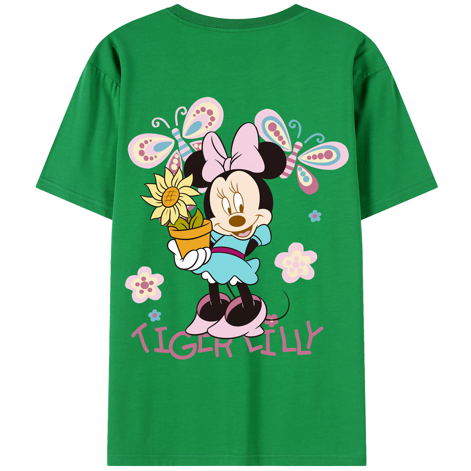 （画像用） ミッキーマウス Mickey Mouse 綿100％ メンズ半袖Tシャツ（バックプリント） 通気性