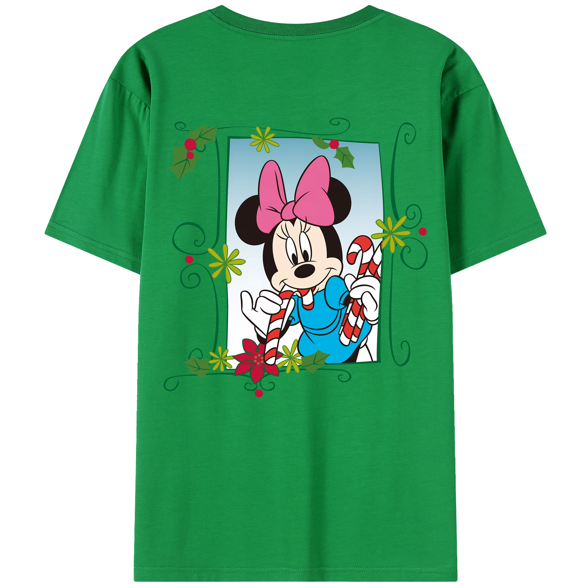 （画像用） ミッキーマウス Mickey Mouse 綿100％ メンズ半袖Tシャツ（バックプリント） 通気性