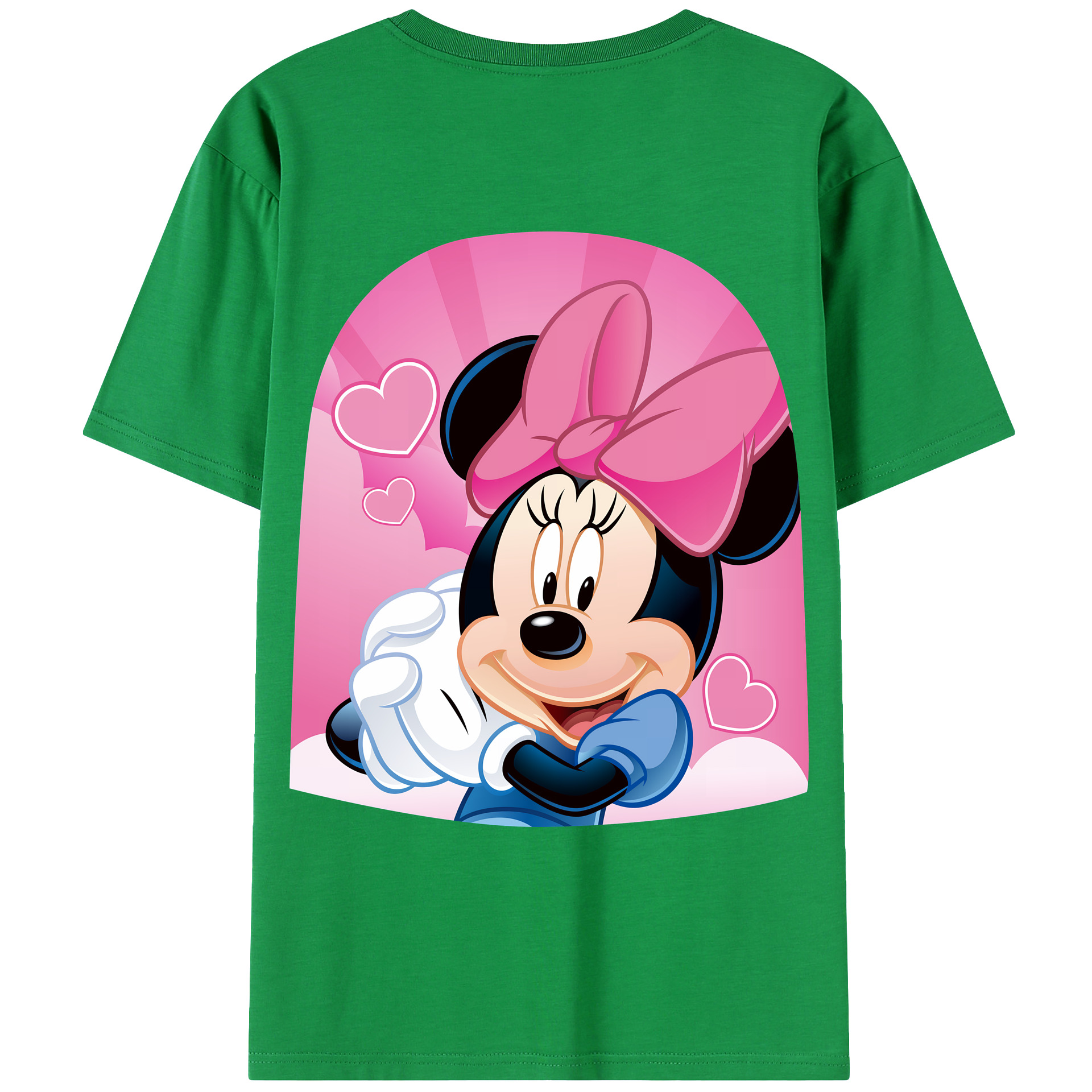 （画像用） ミッキーマウス Mickey Mouse 綿100％ メンズ半袖Tシャツ（バックプリント） 通気性
