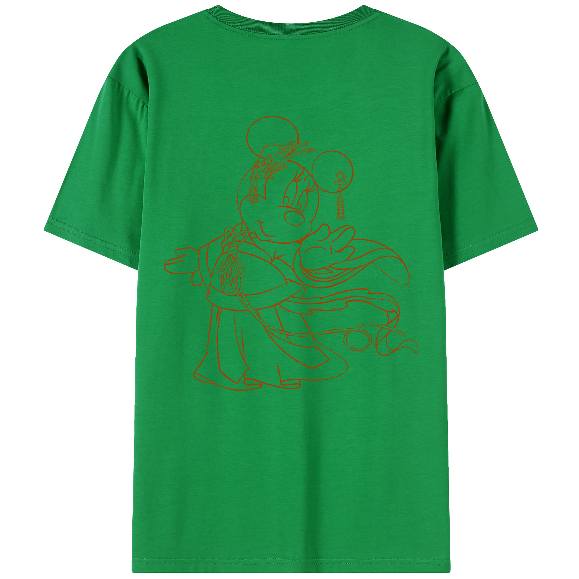 （画像用） ミッキーマウス Mickey Mouse 綿100％ メンズ半袖Tシャツ（バックプリント） 通気性