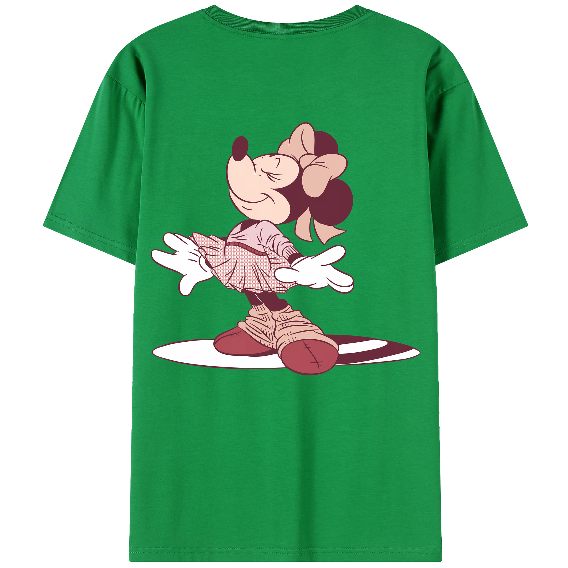 （画像用） ミッキーマウス Mickey Mouse 綿100％ メンズ半袖Tシャツ（バックプリント） 通気性