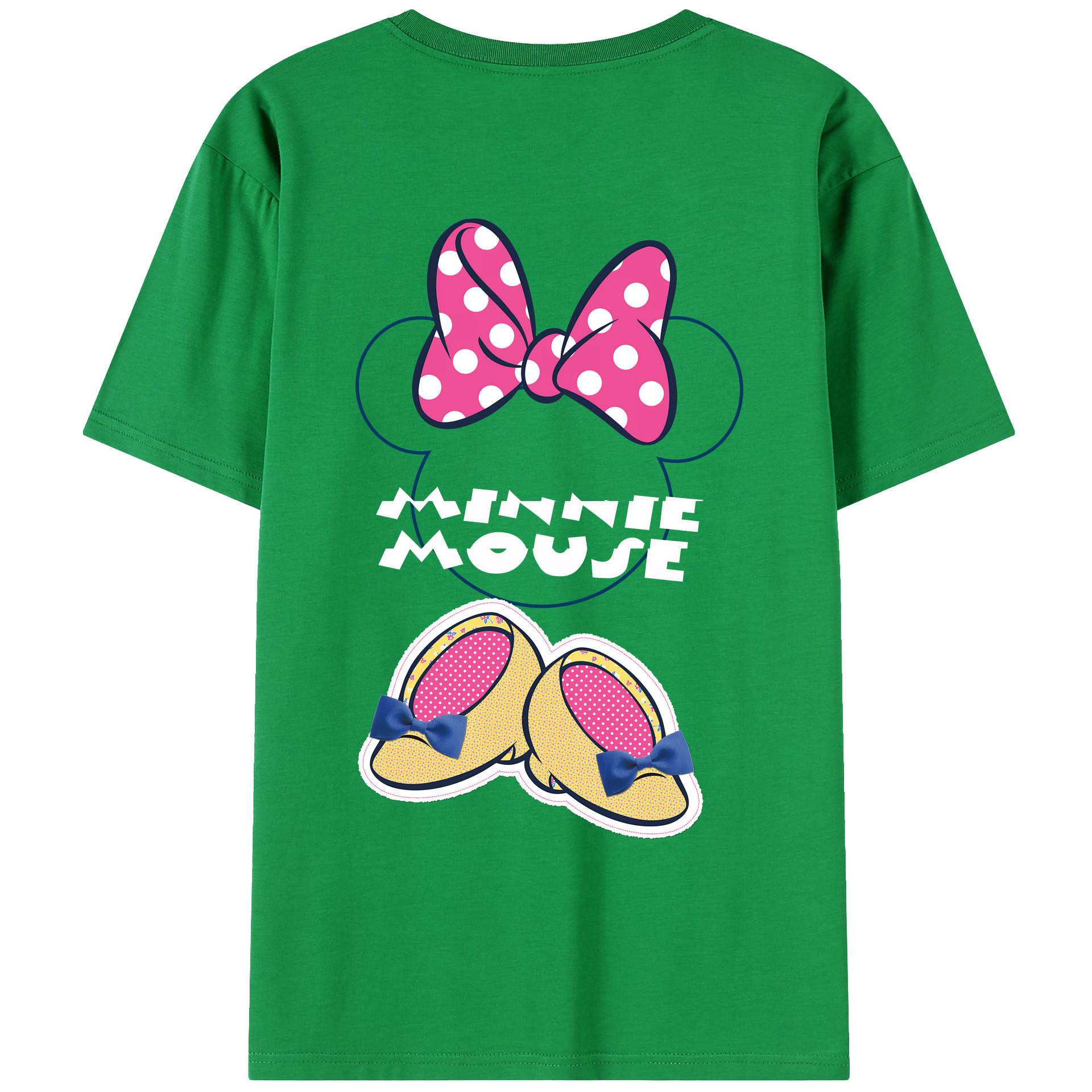（画像用） ミッキーマウス Mickey Mouse 綿100％ メンズ半袖Tシャツ（バックプリント） 通気性