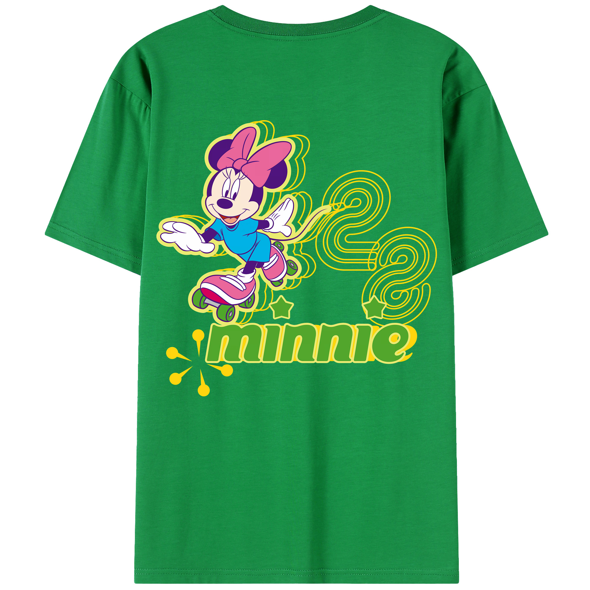（画像用） ミッキーマウス Mickey Mouse 綿100％ メンズ半袖Tシャツ（バックプリント） 通気性