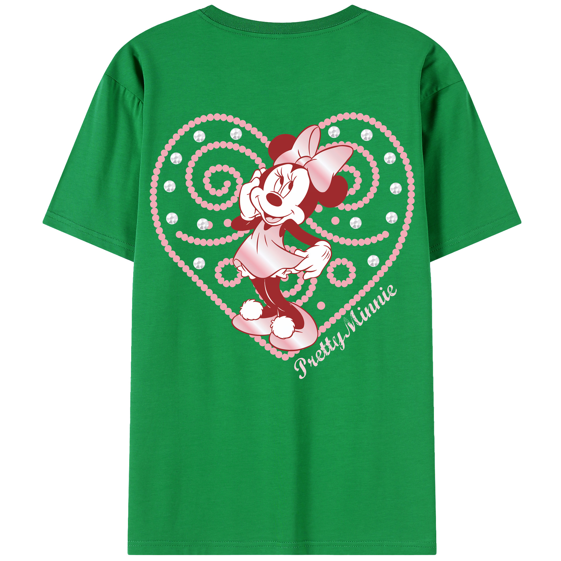 （画像用） ミッキーマウス Mickey Mouse 綿100％ メンズ半袖Tシャツ（バックプリント） 通気性