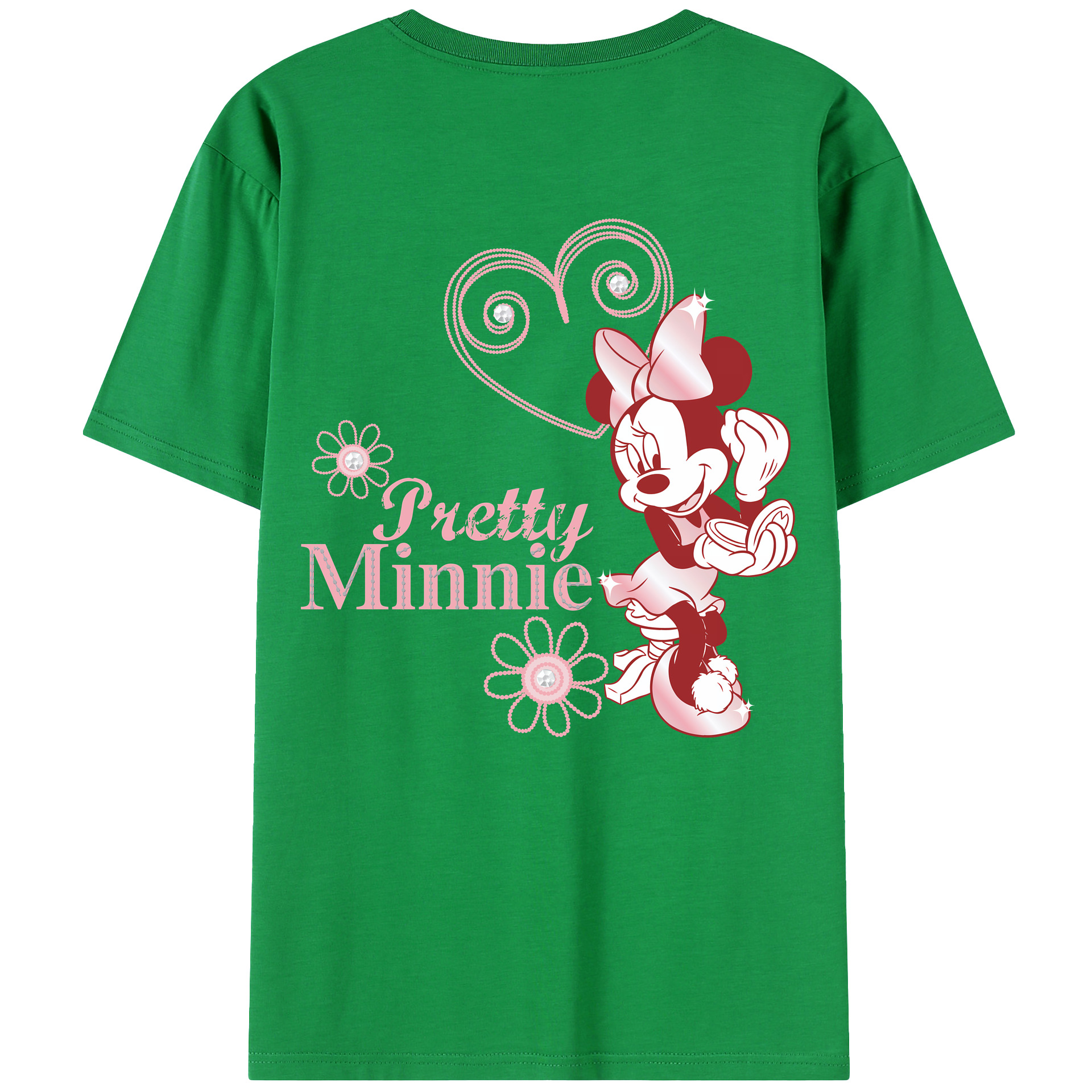 （画像用） ミッキーマウス Mickey Mouse 綿100％ メンズ半袖Tシャツ（バックプリント） 通気性