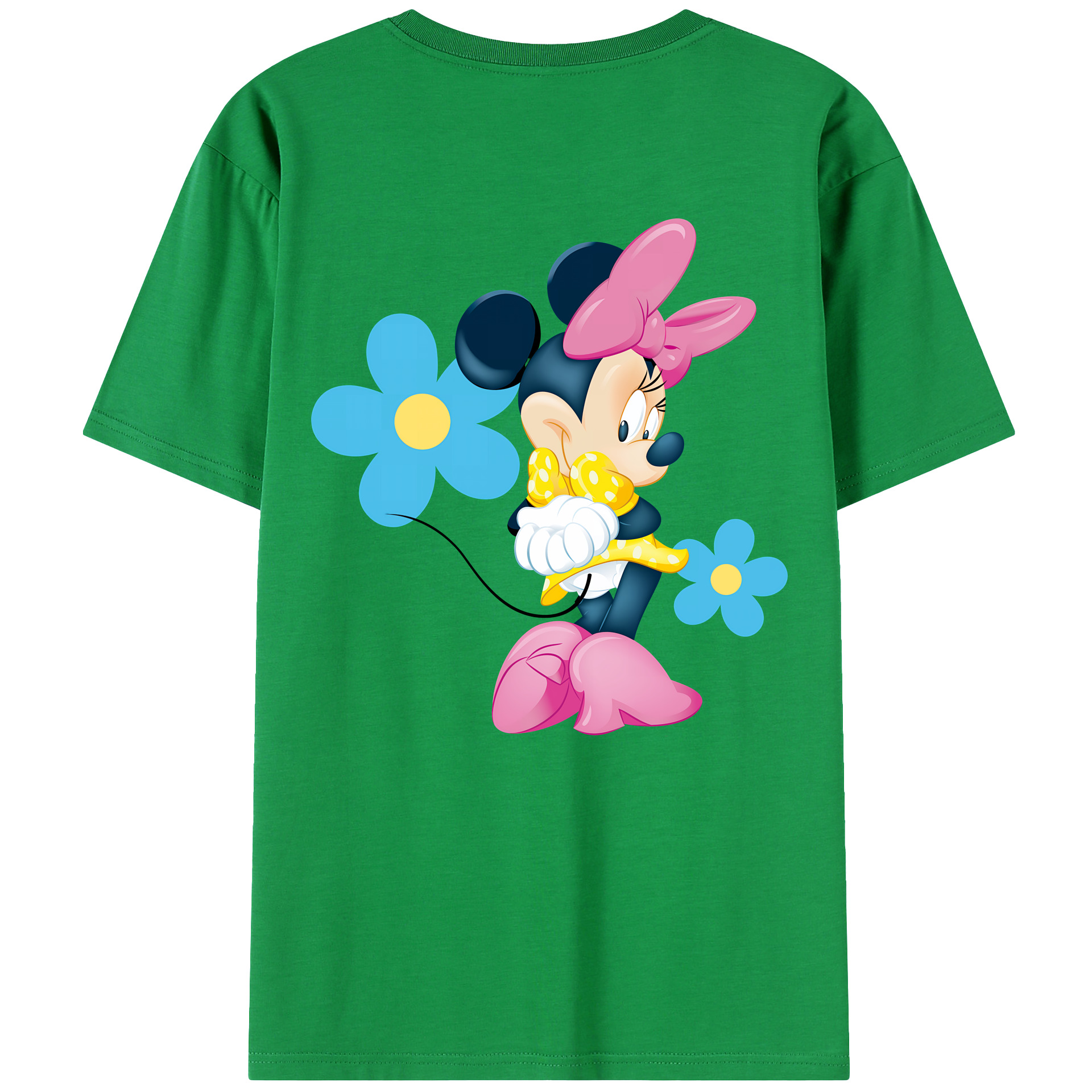 （画像用） ミッキーマウス Mickey Mouse 綿100％ メンズ半袖Tシャツ（バックプリント） 通気性