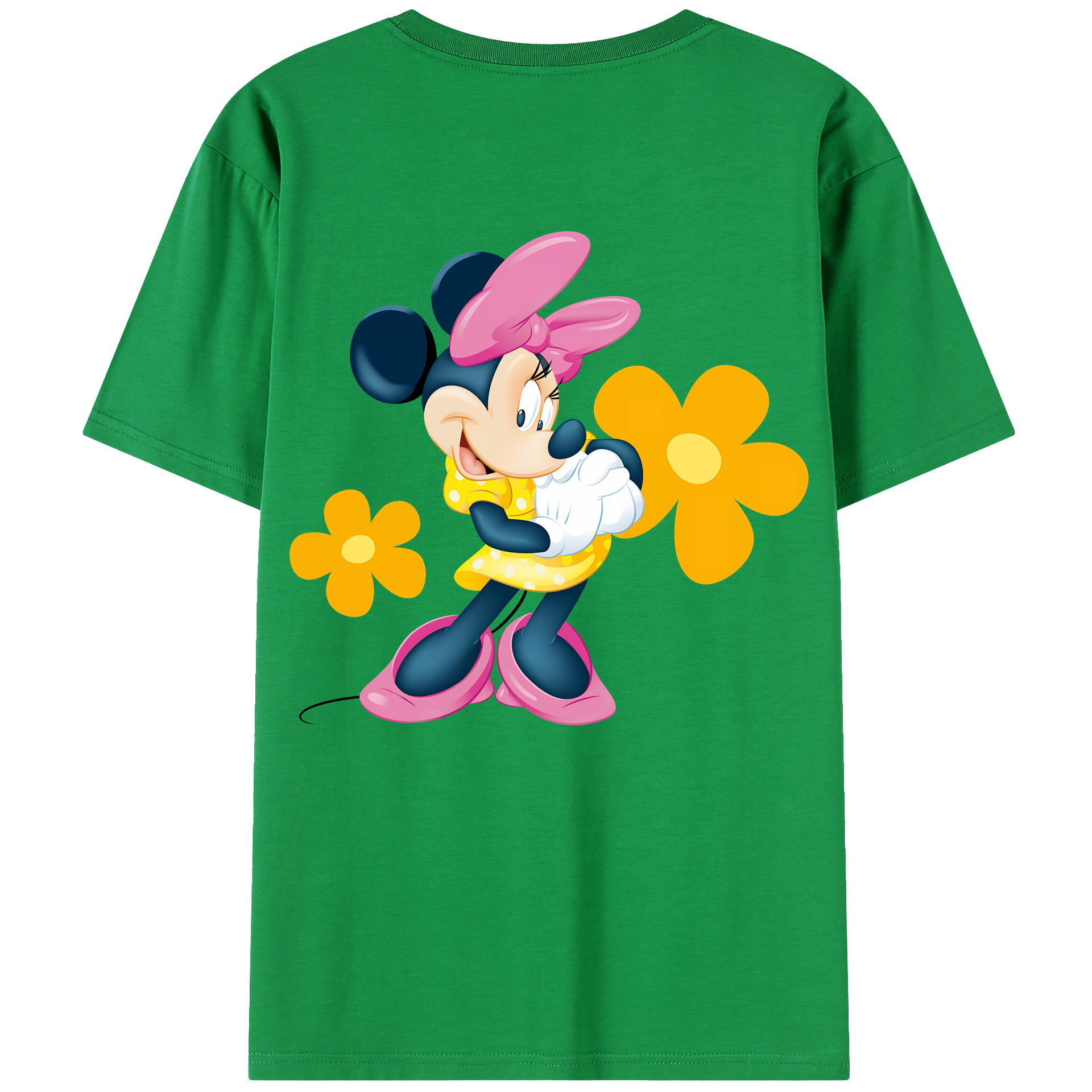 （画像用） ミッキーマウス Mickey Mouse 綿100％ メンズ半袖Tシャツ（バックプリント） 通気性