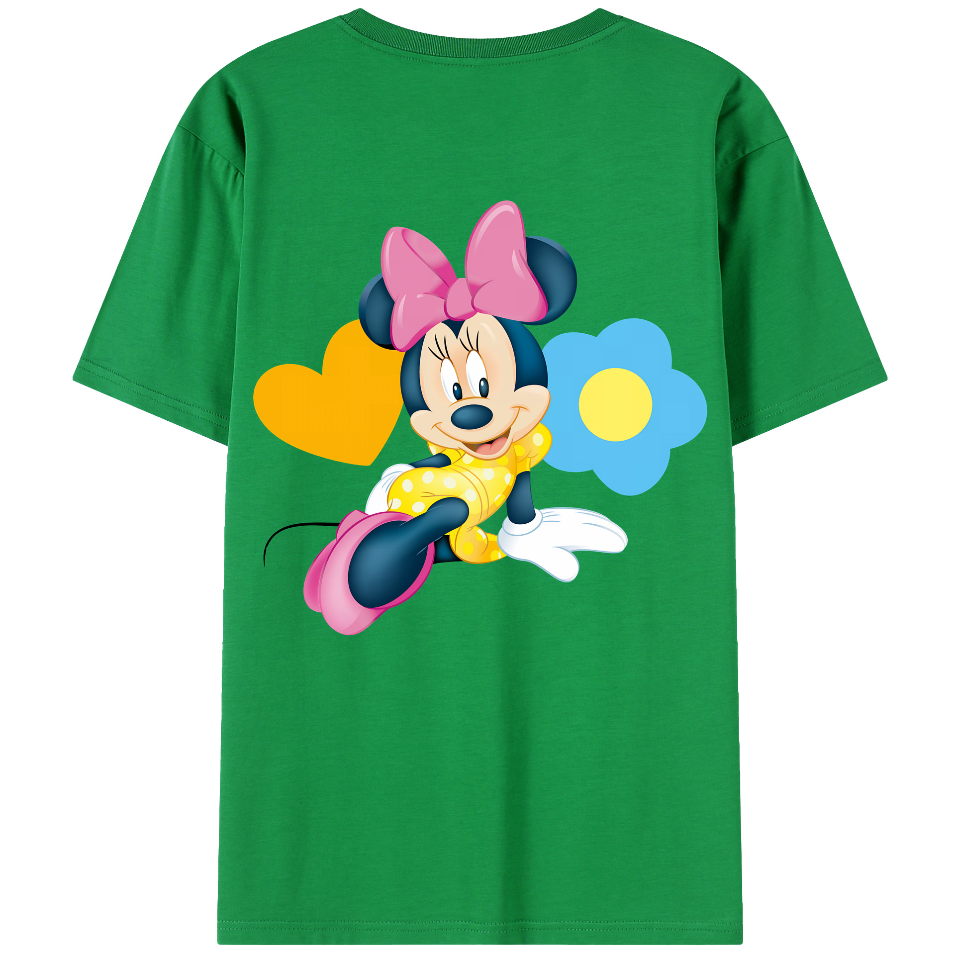 （画像用） ミッキーマウス Mickey Mouse 綿100％ メンズ半袖Tシャツ（バックプリント） 通気性
