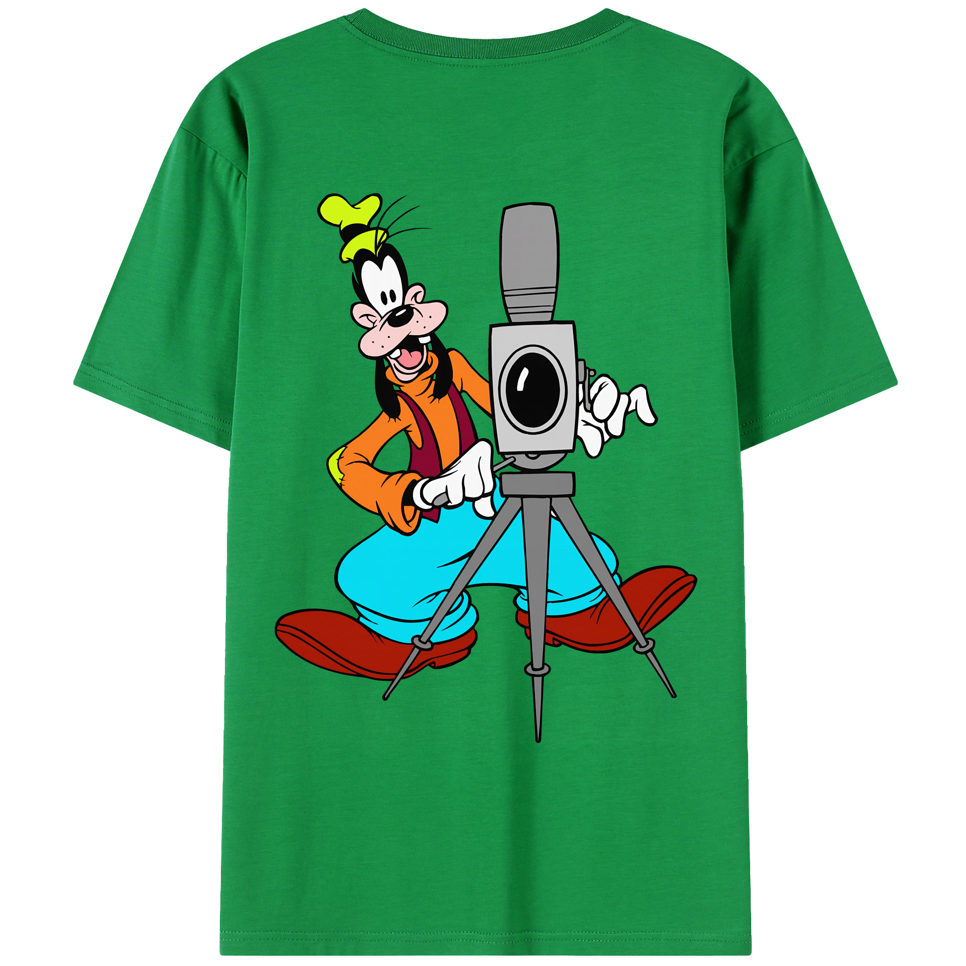 （画像用） ミッキーマウス Mickey Mouse 綿100％ メンズ半袖Tシャツ（バックプリント） 通気性