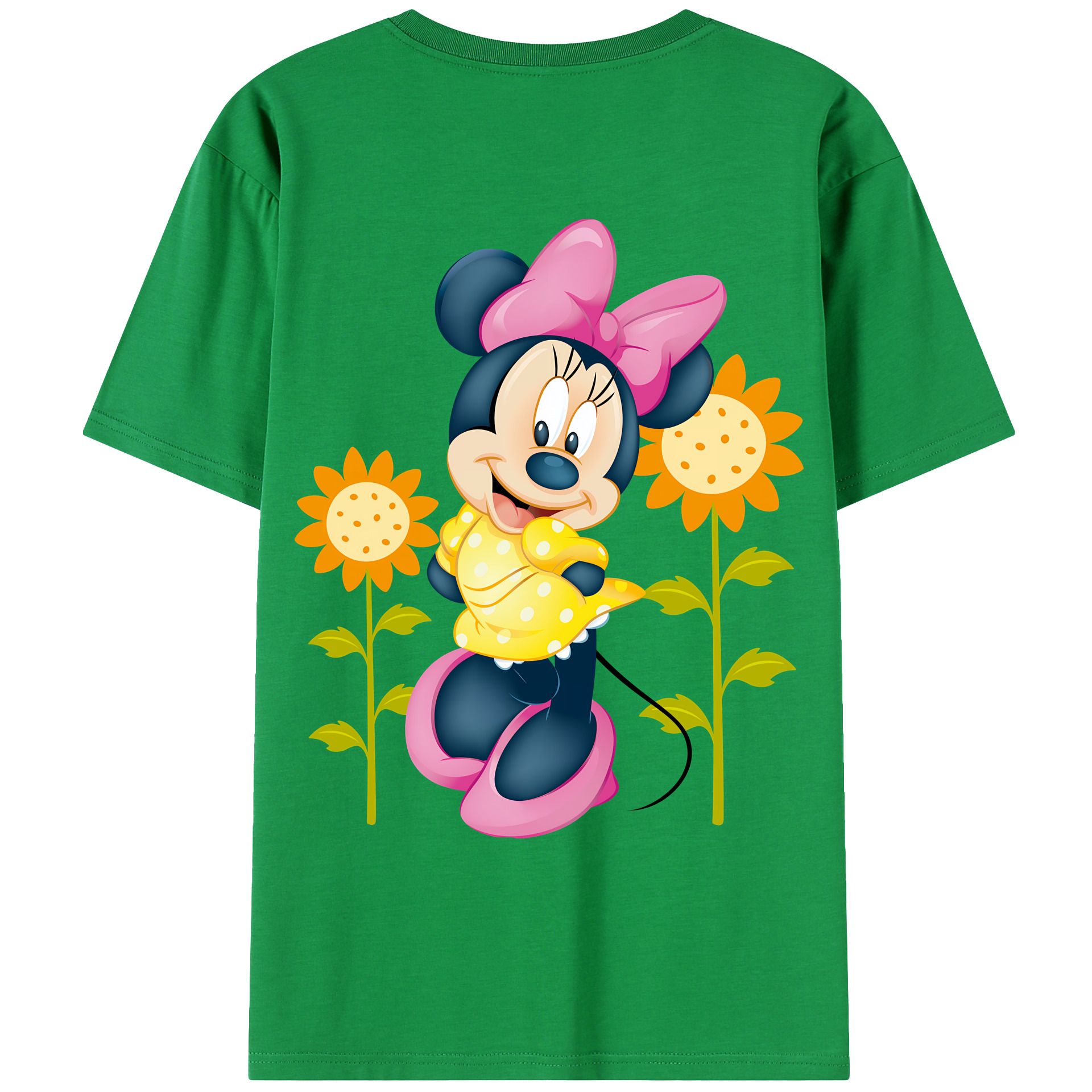 （画像用） ミッキーマウス Mickey Mouse 綿100％ メンズ半袖Tシャツ（バックプリント） 通気性