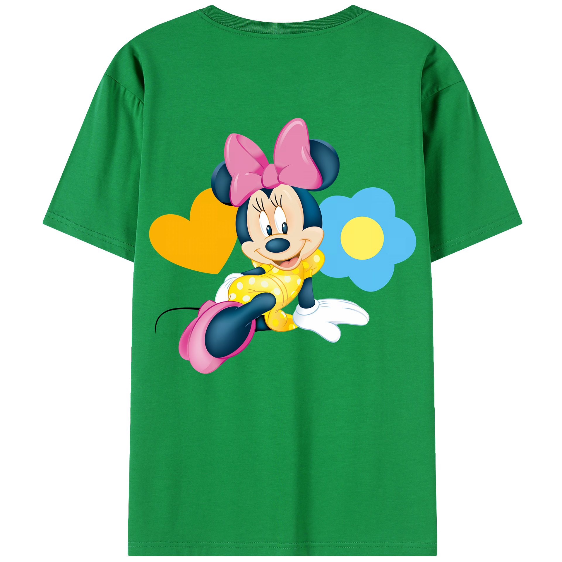 （画像用） ミッキーマウス Mickey Mouse 綿100％ メンズ半袖Tシャツ（バックプリント） 通気性