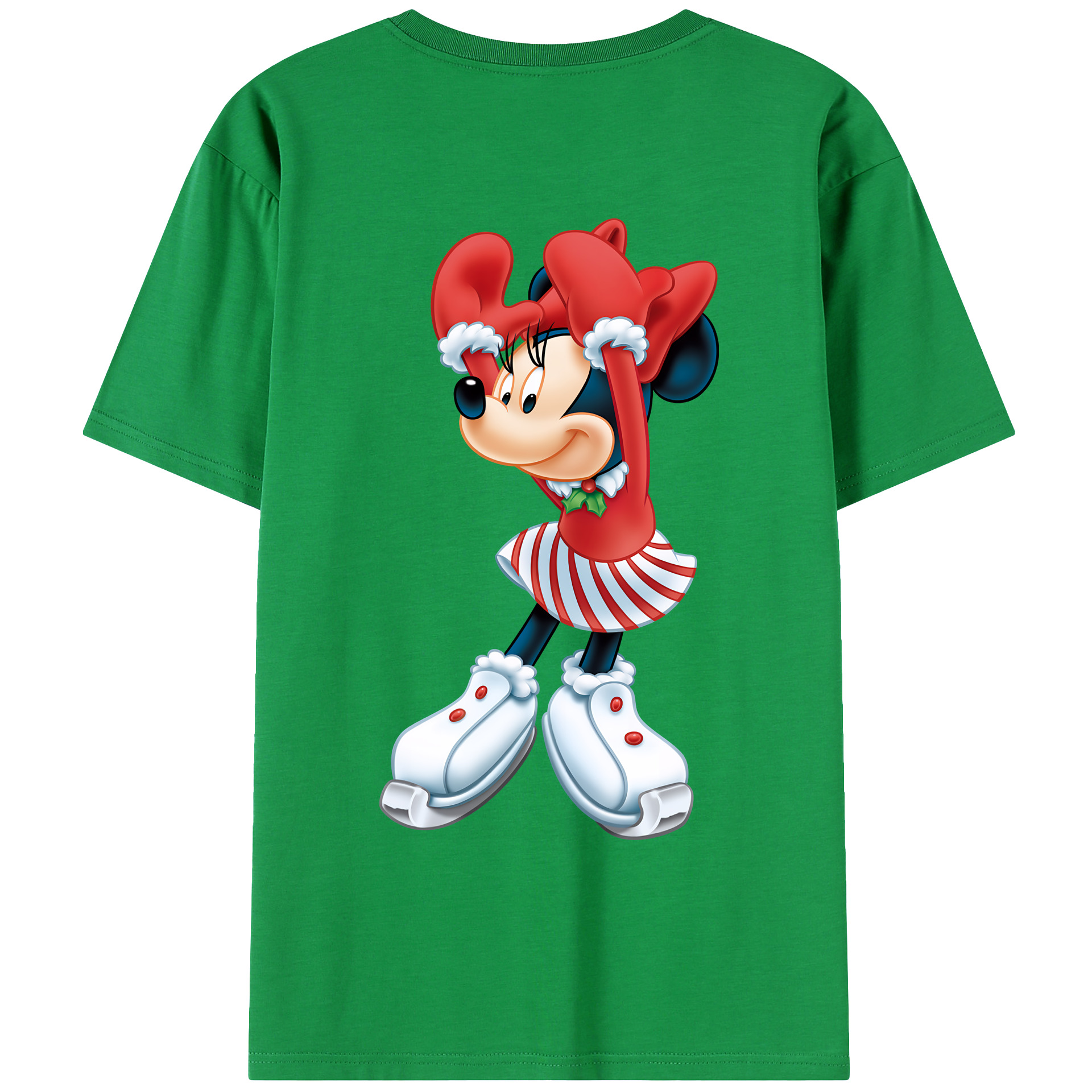 （画像用） ミッキーマウス Mickey Mouse 綿100％ メンズ半袖Tシャツ（バックプリント） 通気性