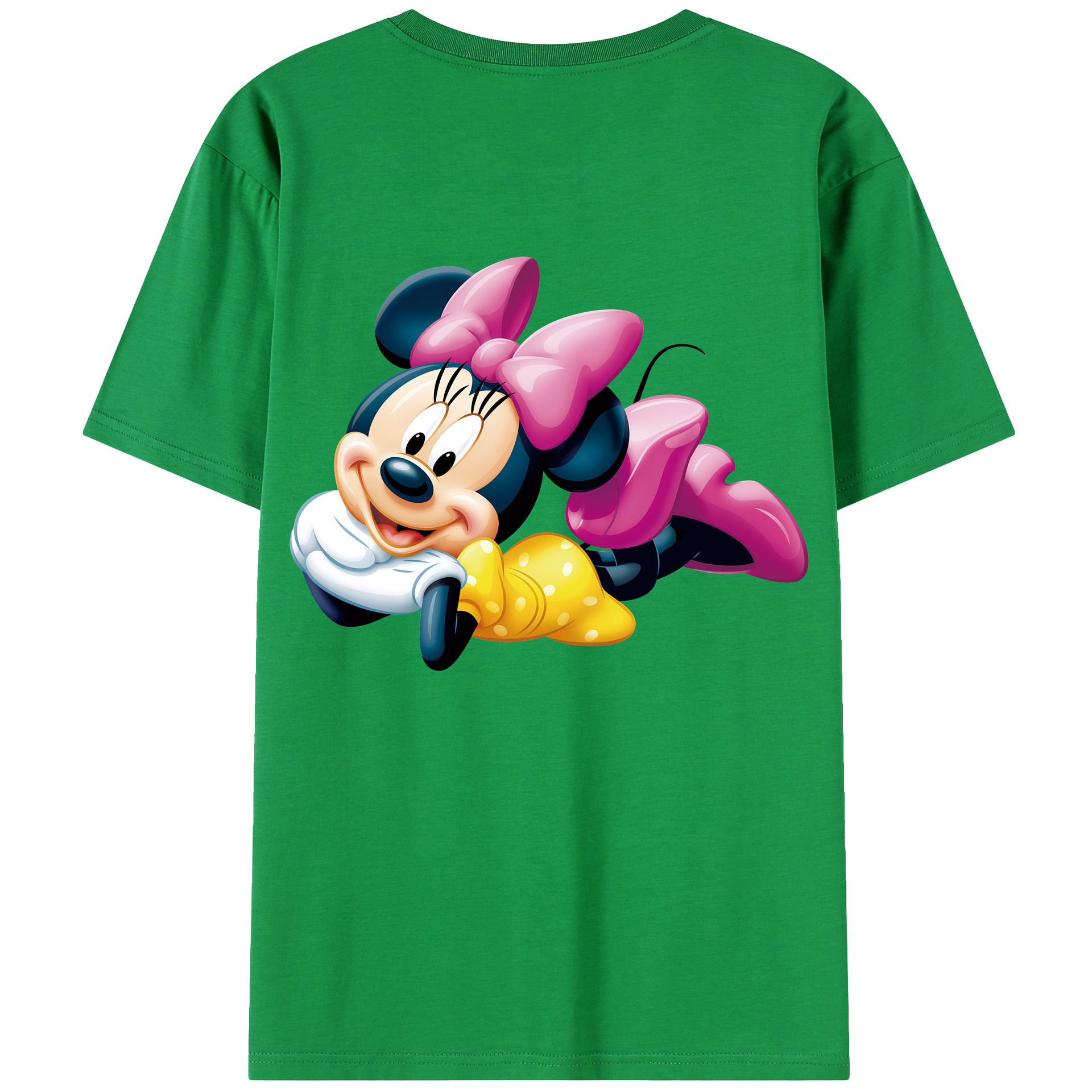 （画像用） ミッキーマウス Mickey Mouse 綿100％ メンズ半袖Tシャツ（バックプリント） 通気性