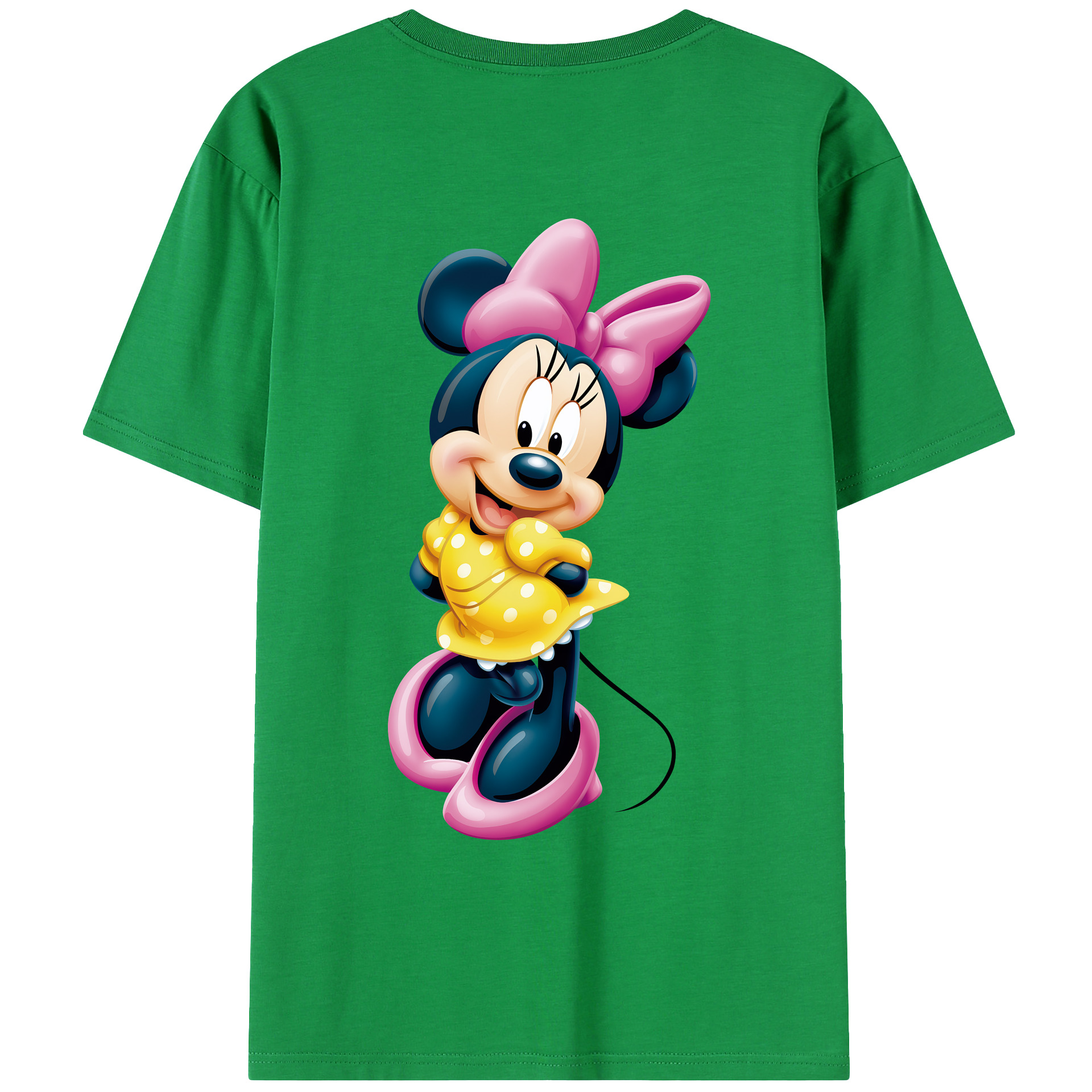 （画像用） ミッキーマウス Mickey Mouse 綿100％ メンズ半袖Tシャツ（バックプリント） 通気性