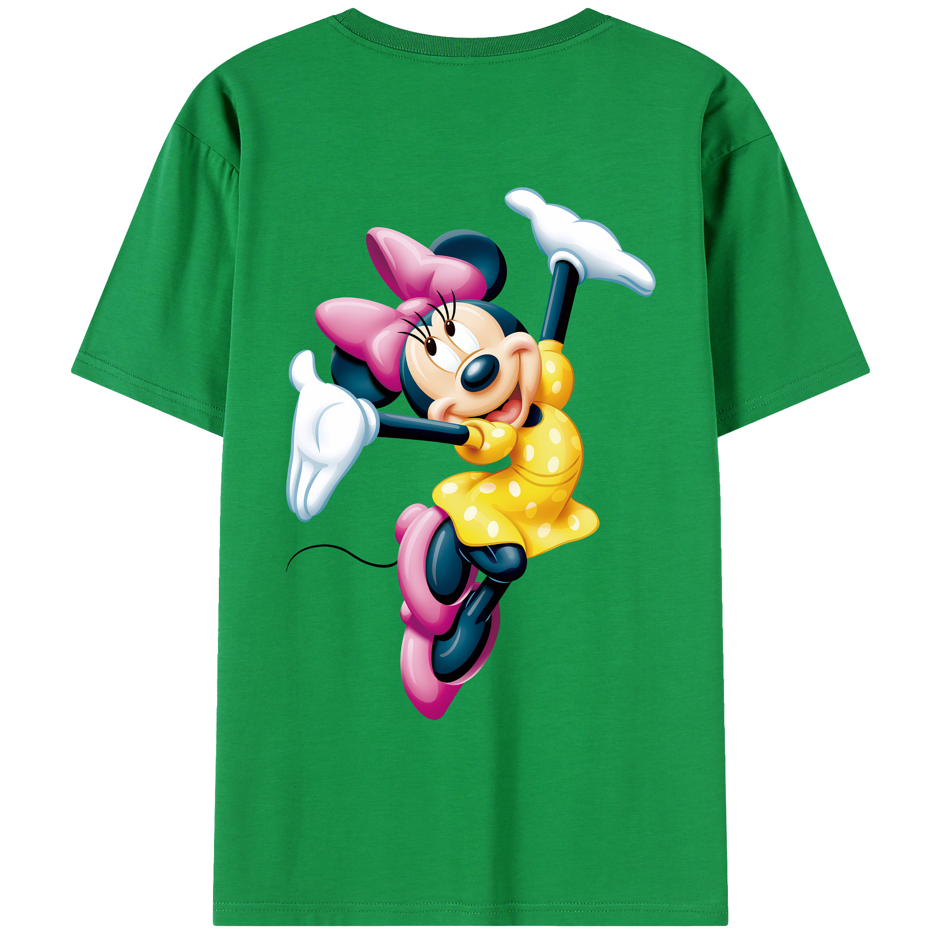 （画像用） ミッキーマウス Mickey Mouse 綿100％ メンズ半袖Tシャツ（バックプリント） 通気性