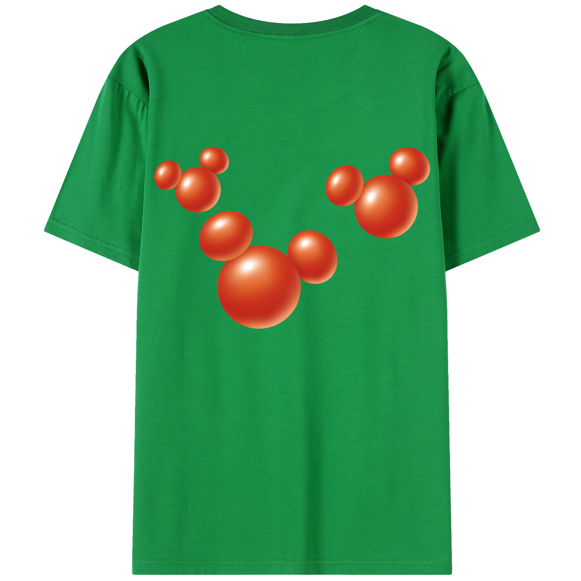 （画像用） ミッキーマウス Mickey Mouse 綿100％ メンズ半袖Tシャツ（バックプリント） 通気性