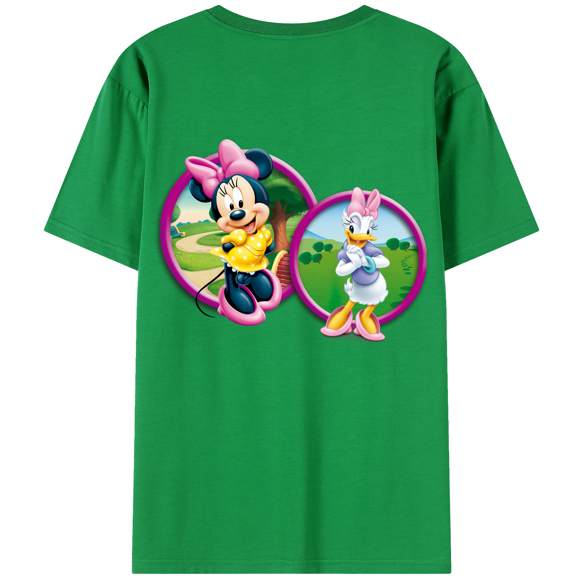 （画像用） ミッキーマウス Mickey Mouse 綿100％ メンズ半袖Tシャツ（バックプリント） 通気性