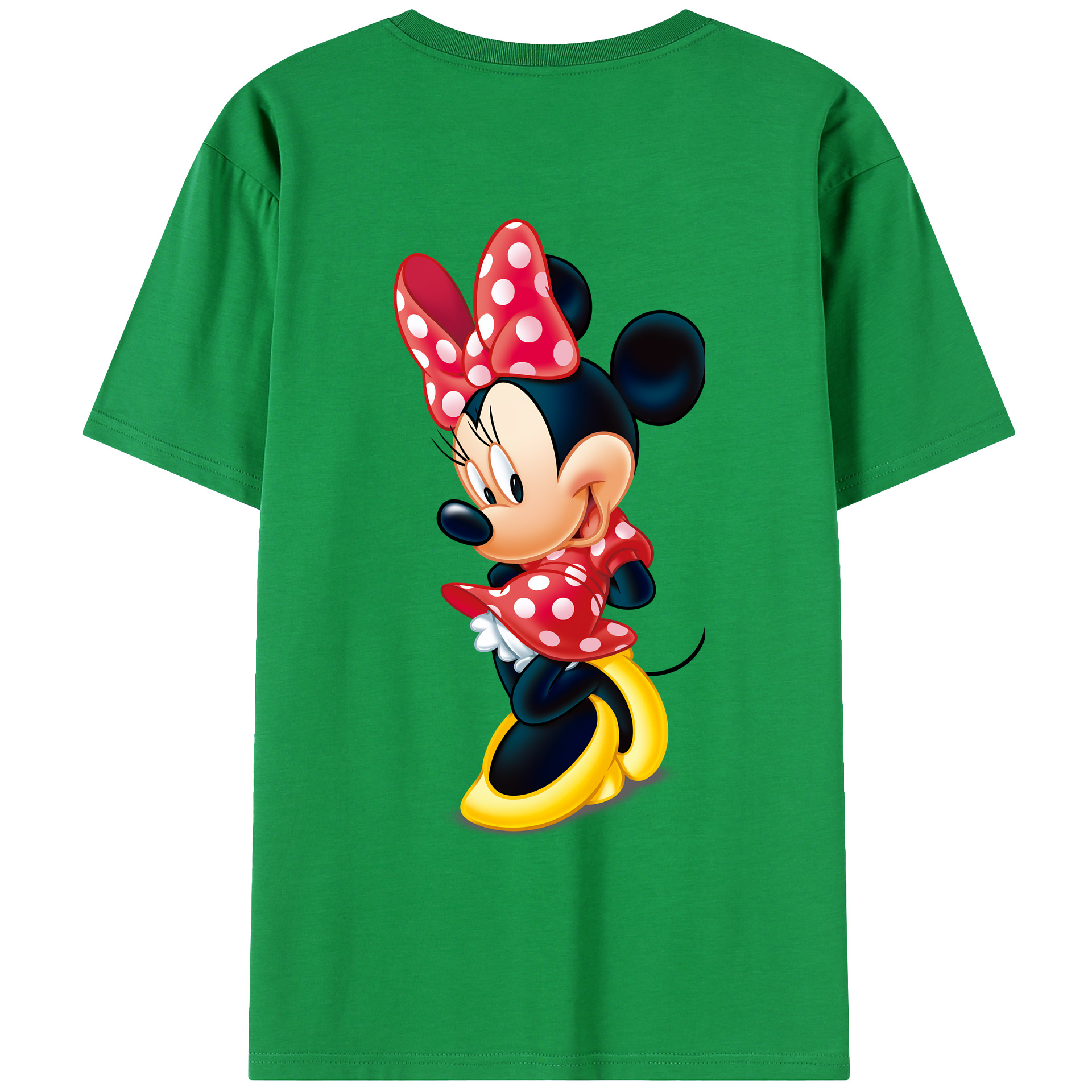 （画像用） ミッキーマウス Mickey Mouse 綿100％ メンズ半袖Tシャツ（バックプリント） 通気性