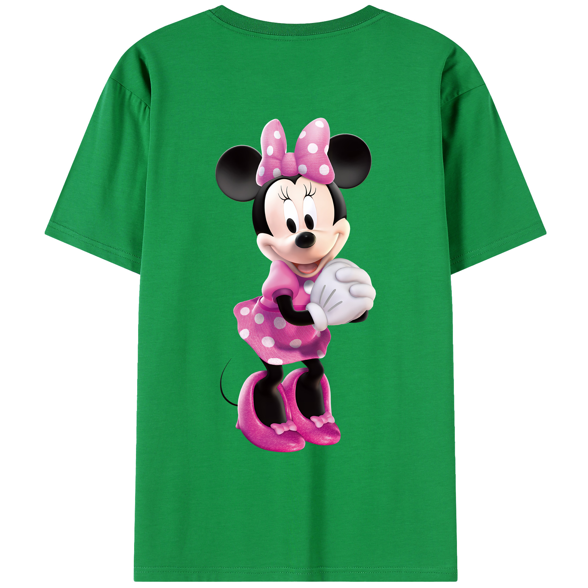 （画像用） ミッキーマウス Mickey Mouse 綿100％ メンズ半袖Tシャツ（バックプリント） 通気性