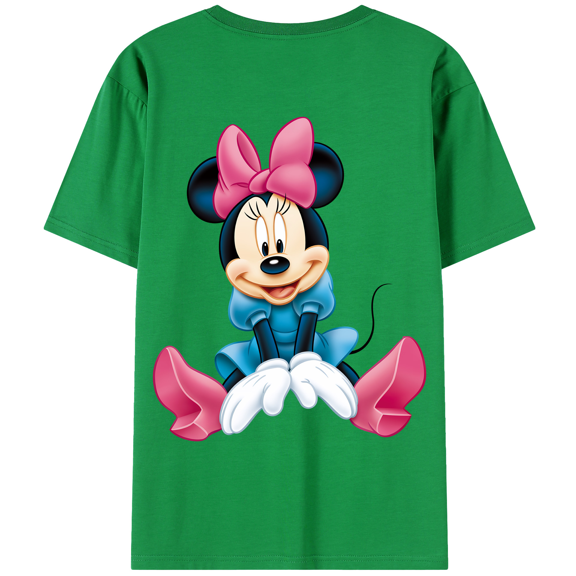 （画像用） ミッキーマウス Mickey Mouse 綿100％ メンズ半袖Tシャツ（バックプリント） 通気性