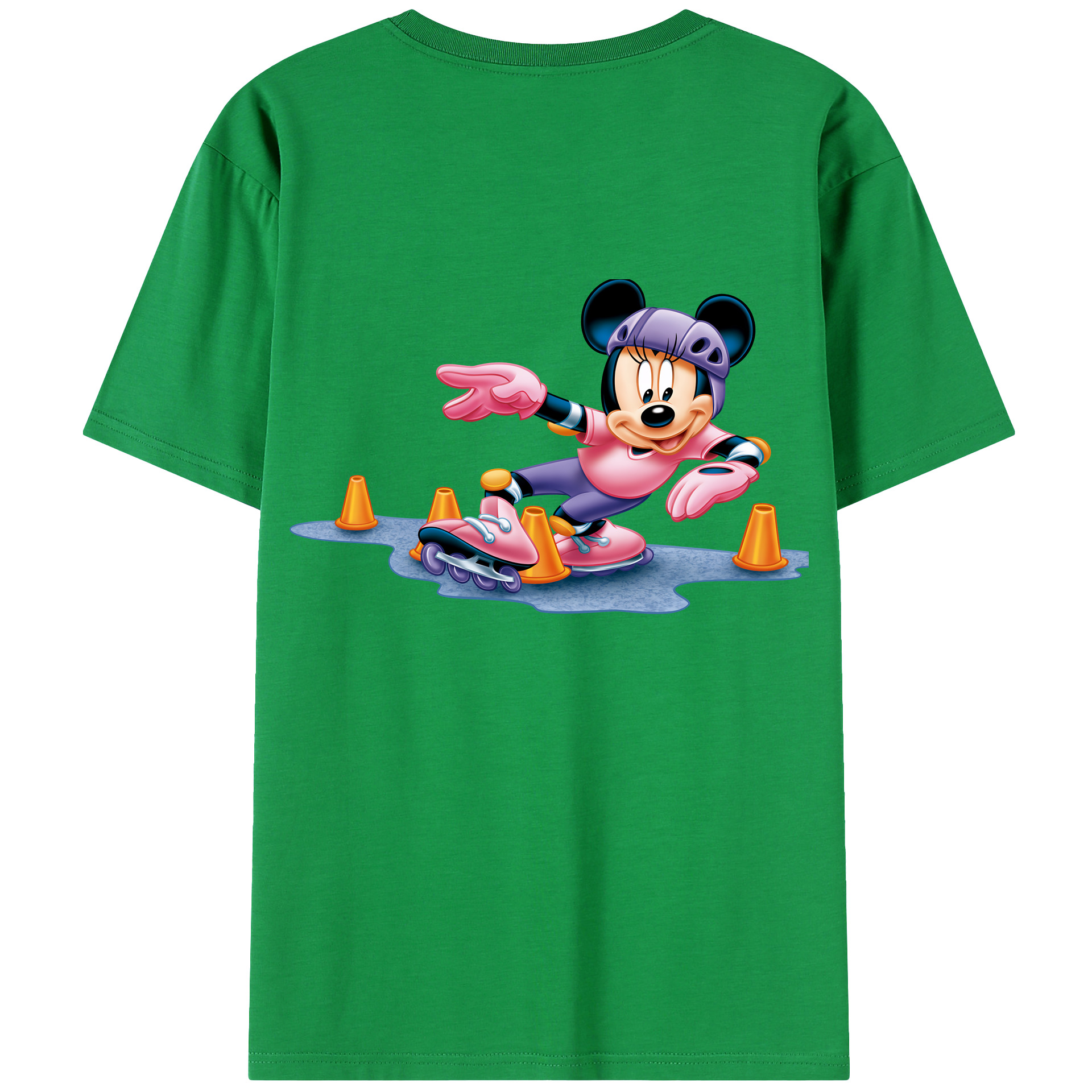 （画像用） ミッキーマウス Mickey Mouse 綿100％ メンズ半袖Tシャツ（バックプリント） 通気性