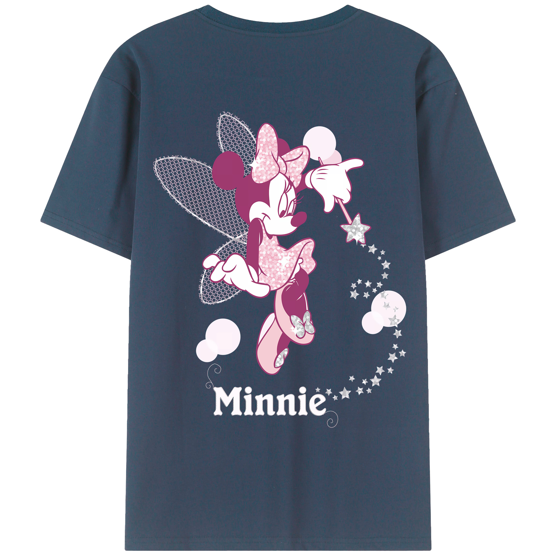 （画像用） ミッキーマウス Mickey Mouse 綿100％ メンズ半袖Tシャツ（バックプリント） 通気性