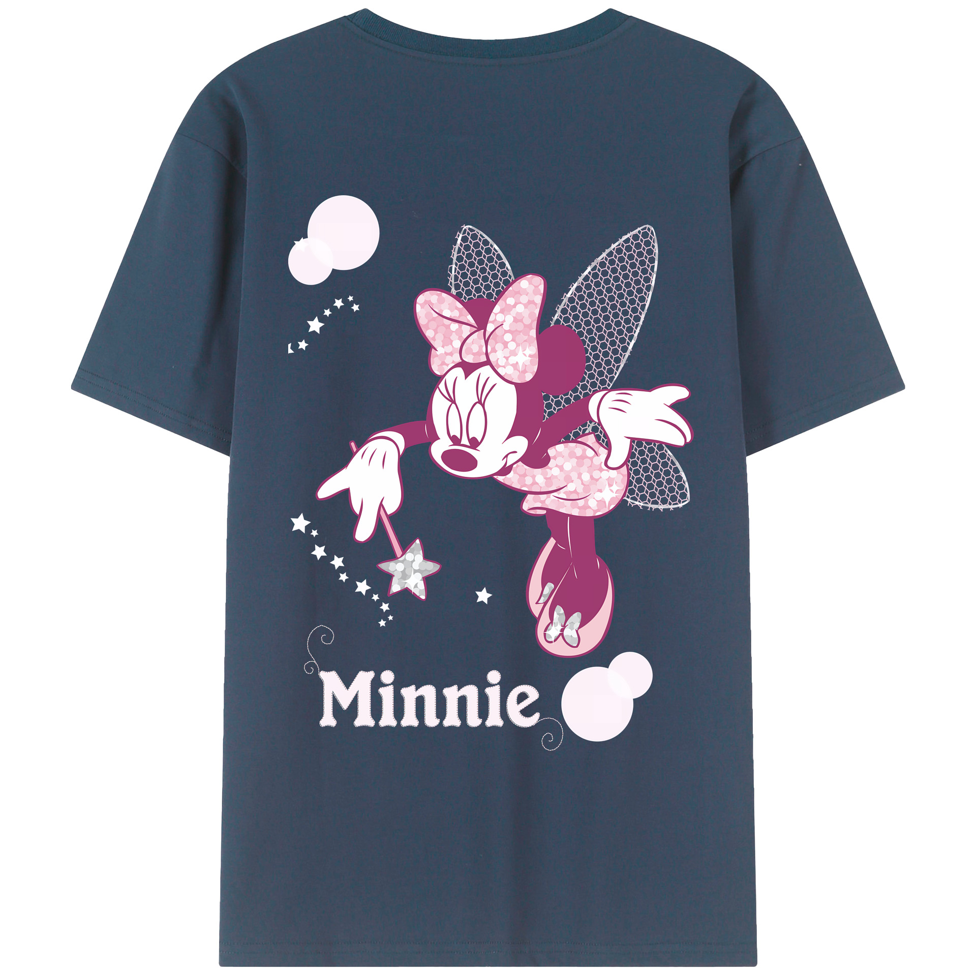 （画像用） ミッキーマウス Mickey Mouse 綿100％ メンズ半袖Tシャツ（バックプリント） 通気性