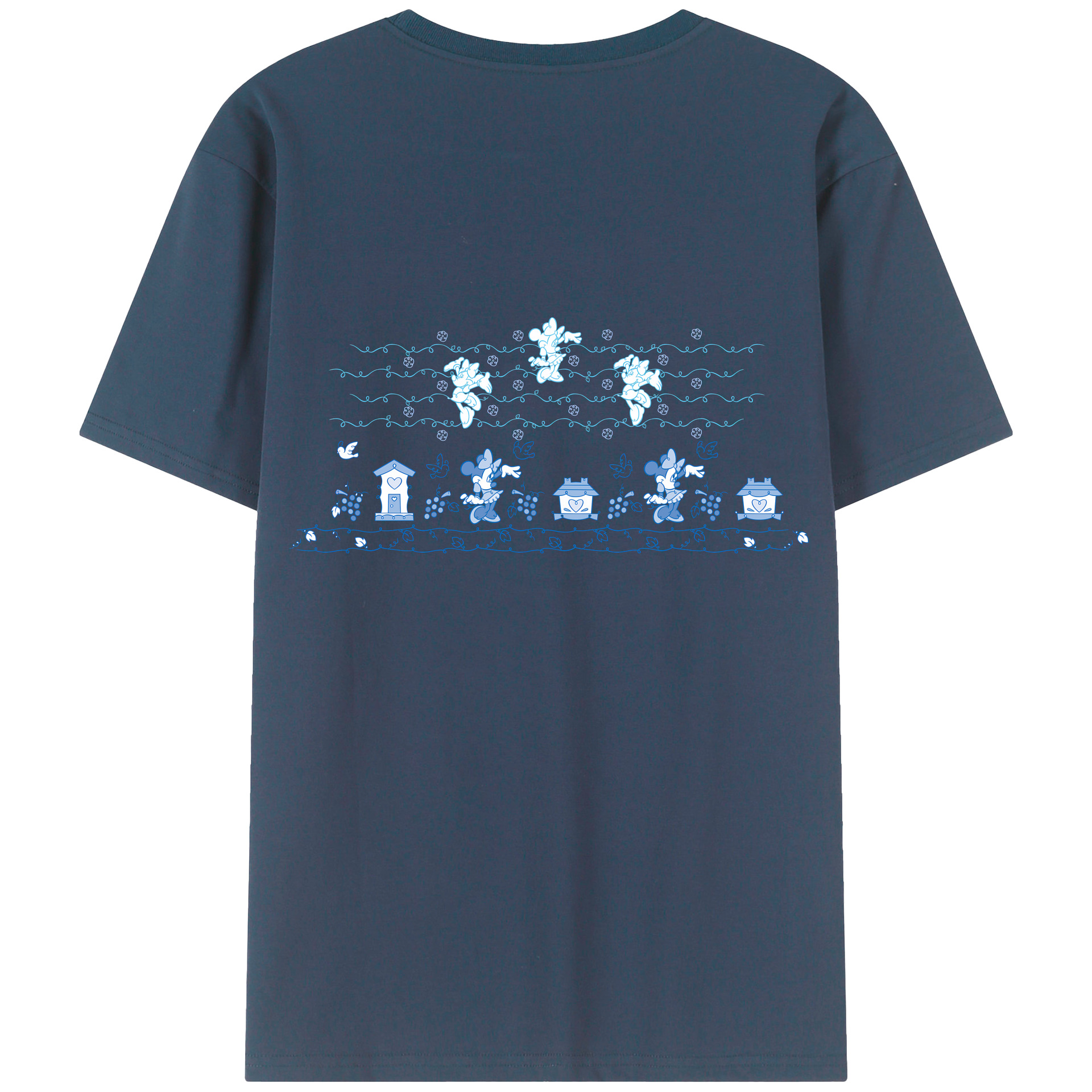 （画像用） ミッキーマウス Mickey Mouse 綿100％ メンズ半袖Tシャツ（バックプリント） 通気性