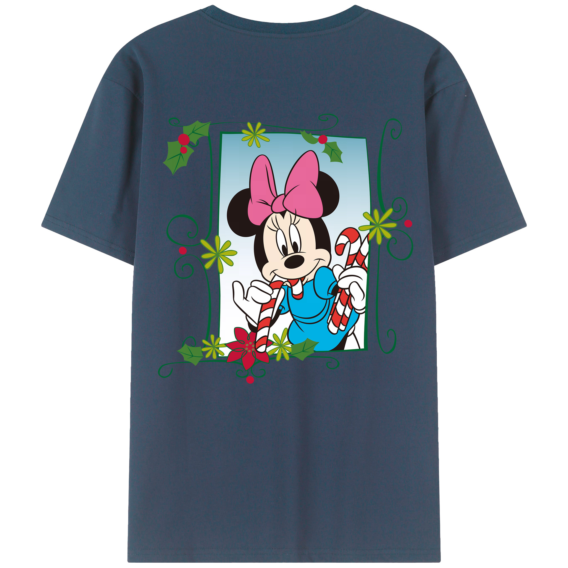 （画像用） ミッキーマウス Mickey Mouse 綿100％ メンズ半袖Tシャツ（バックプリント） 通気性