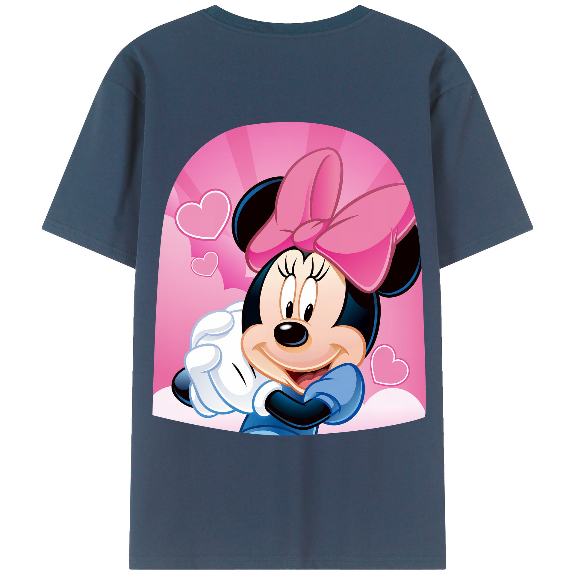 （画像用） ミッキーマウス Mickey Mouse 綿100％ メンズ半袖Tシャツ（バックプリント） 通気性
