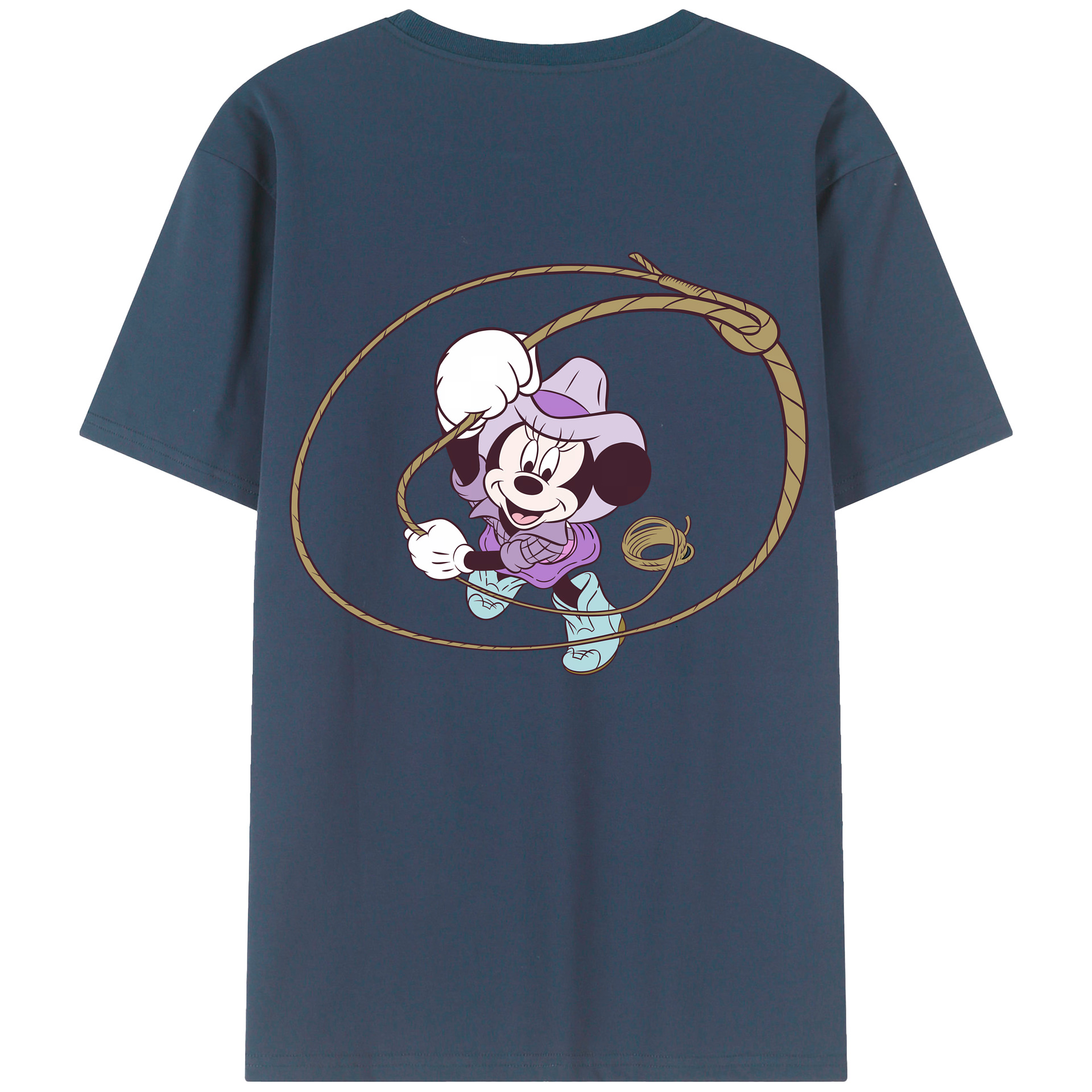 （画像用） ミッキーマウス Mickey Mouse 綿100％ メンズ半袖Tシャツ（バックプリント） 通気性