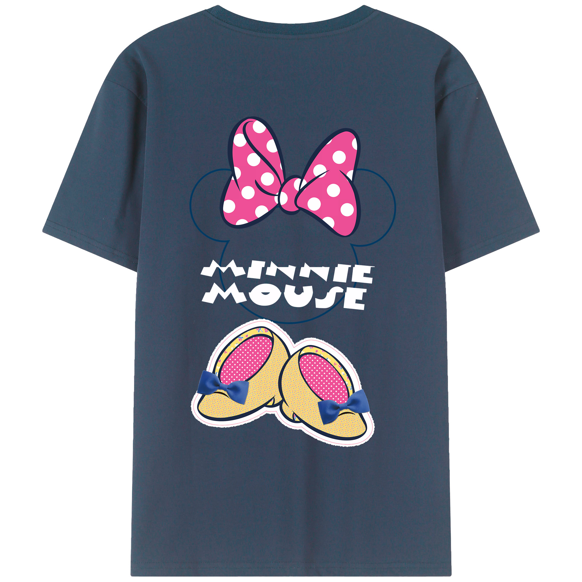 （画像用） ミッキーマウス Mickey Mouse 綿100％ メンズ半袖Tシャツ（バックプリント） 通気性
